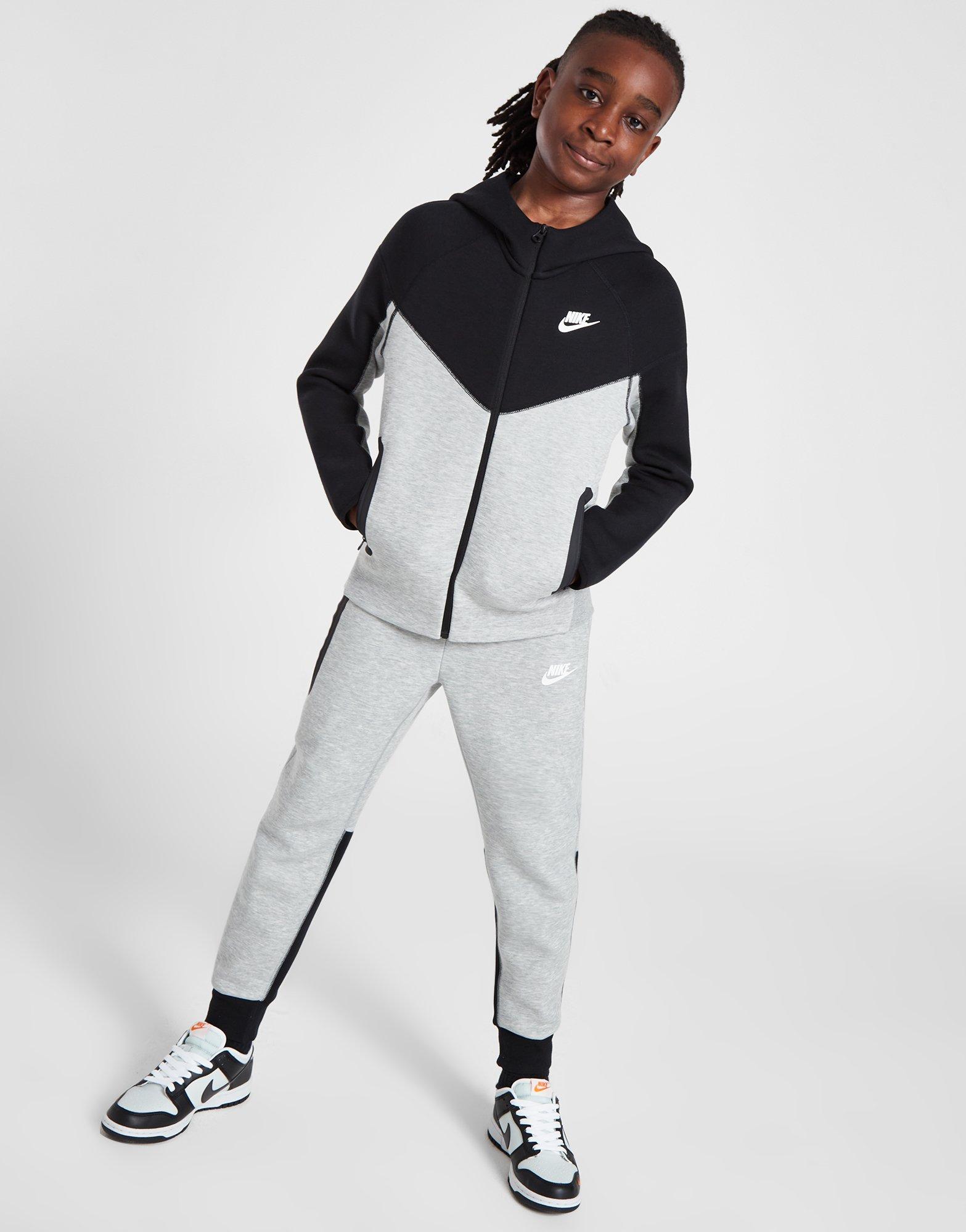 Grey Nike Tech Fleece Full Zip Hoodie Children - JD Sports Global