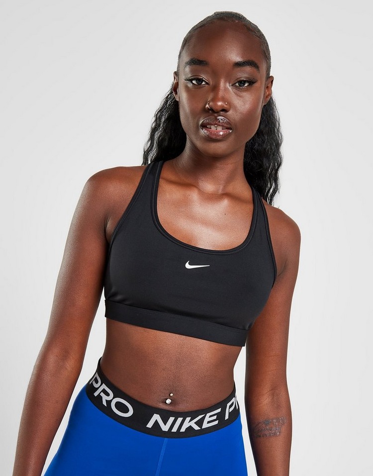 Black Nike Running Swoosh Sports Bra | JD Sports UK