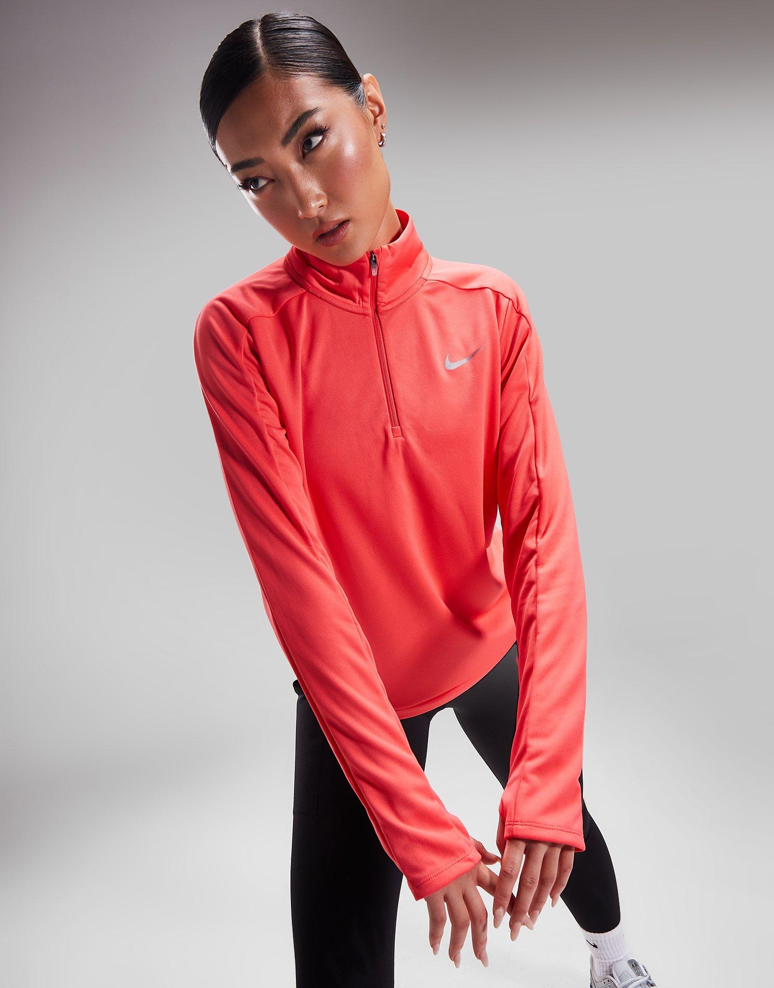 Womens running zip on sale top