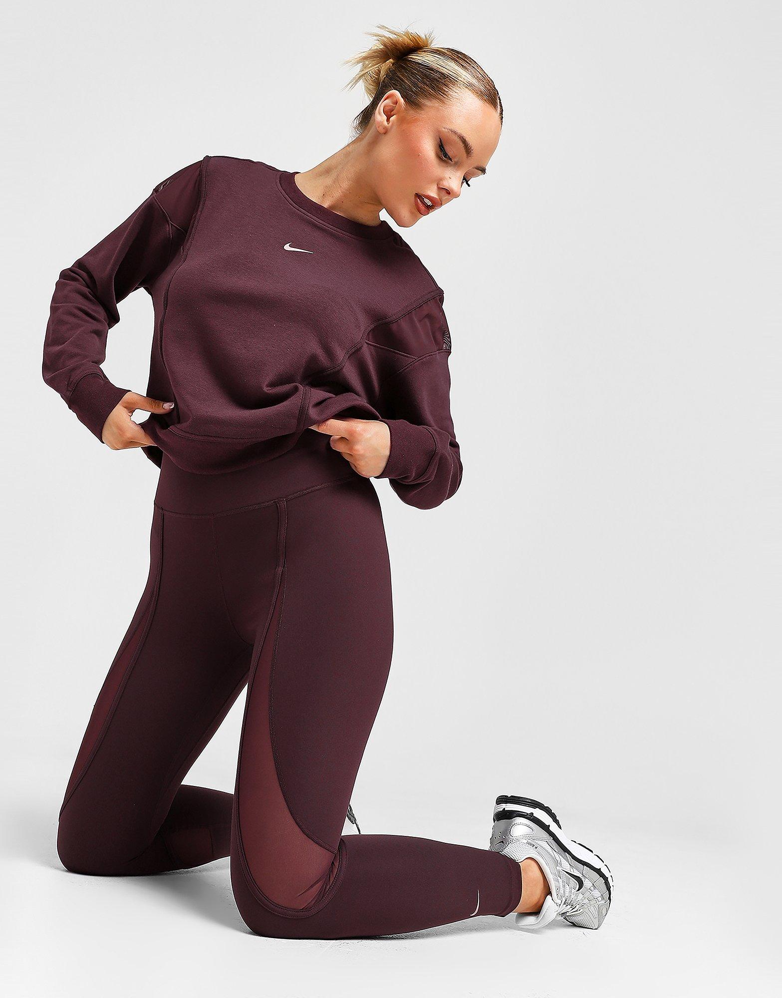 adidas Training Tall 7/8 yoga tights in burgundy