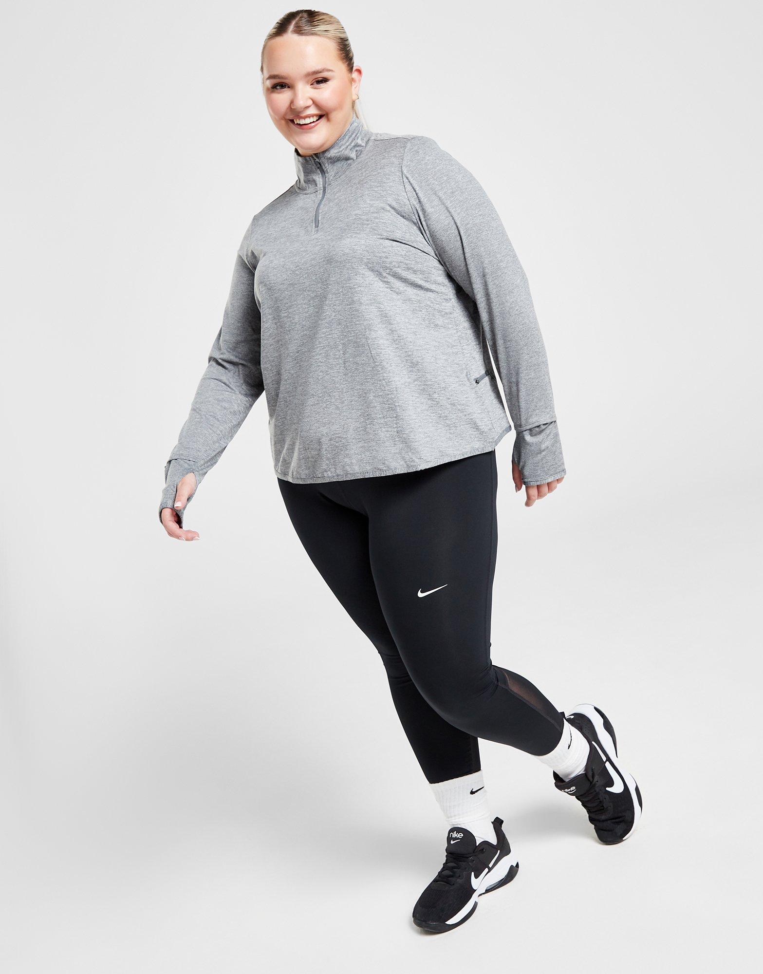 Grey Nike Plus Size Element UV 1/4 Zip Top