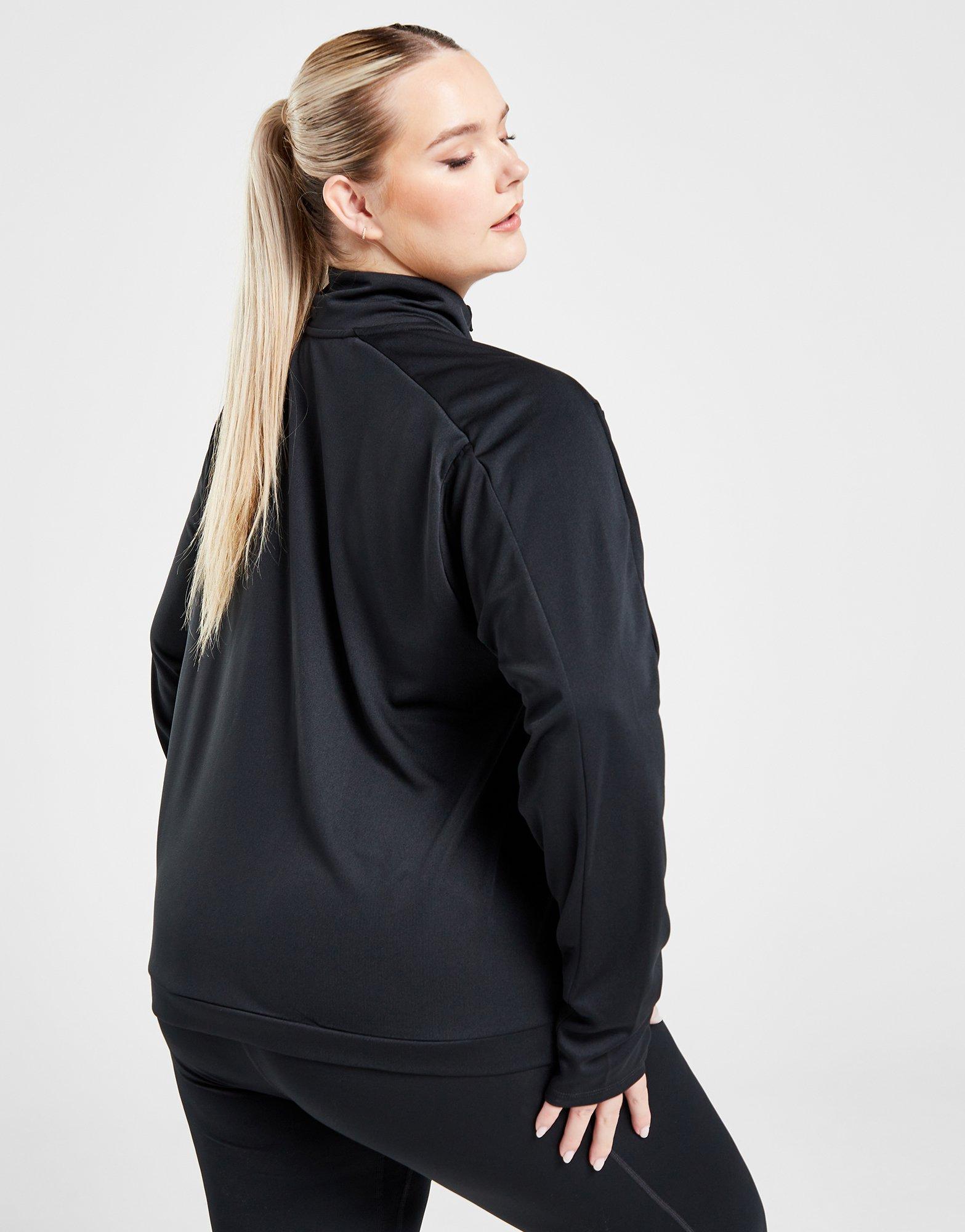 Black Nike Plus Size Swoosh 1/4 Zip Top - JD Sports Global