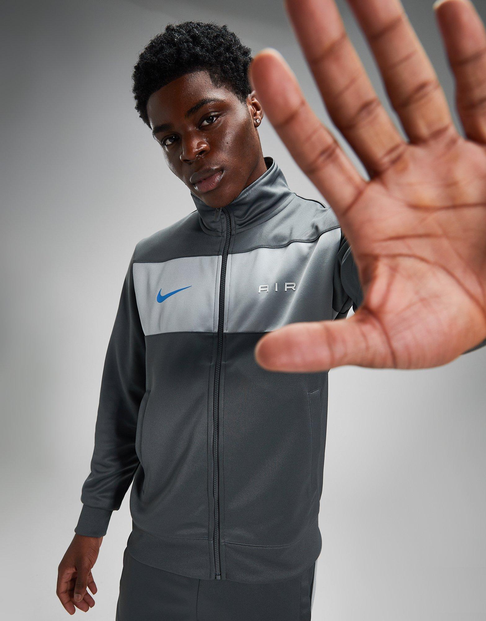 Nike grey track top hot sale