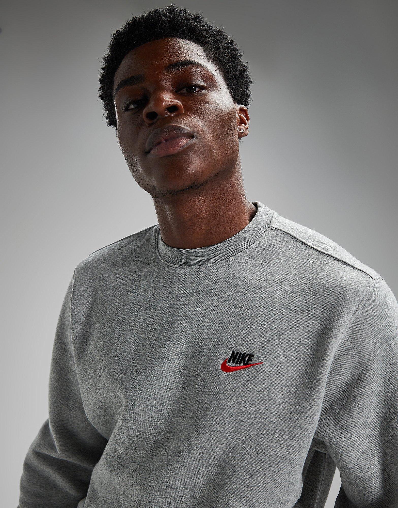 Nike club shop crew sweatshirt grey