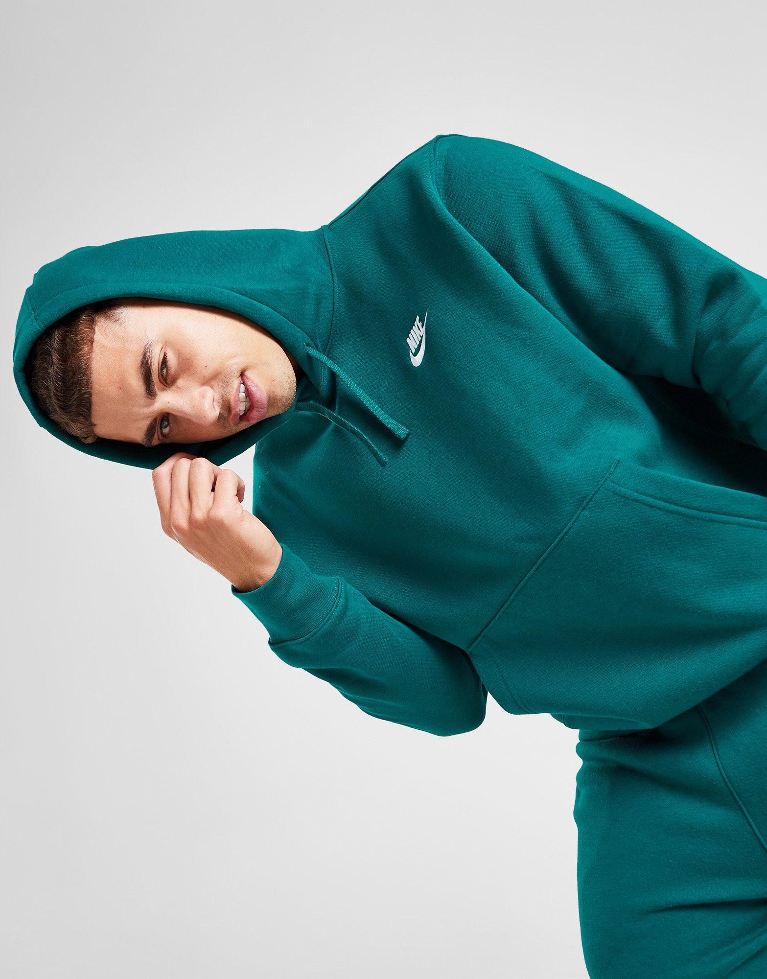 Green nike fleece on sale hoodie