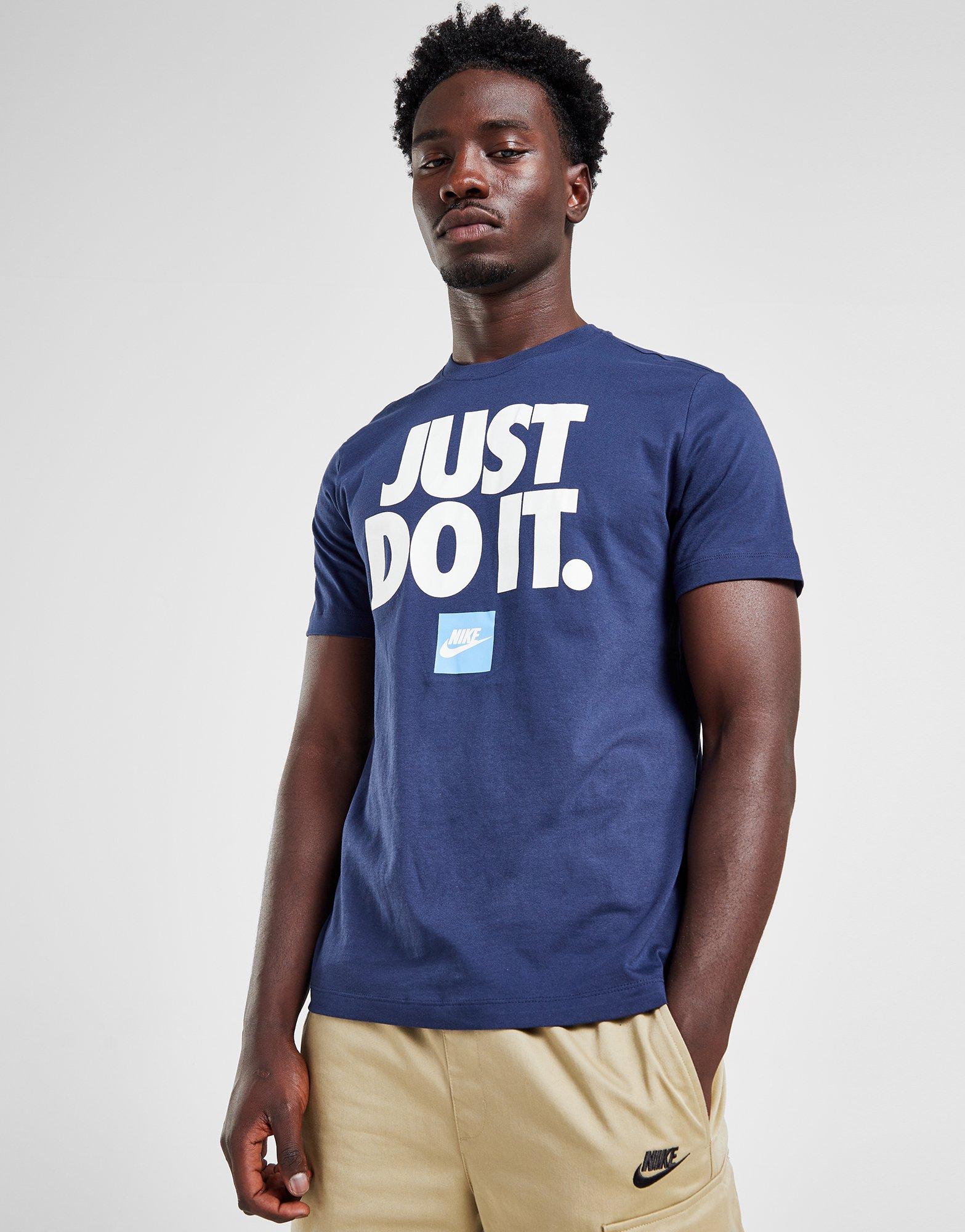 Nike t shirt 2024 just do it blue