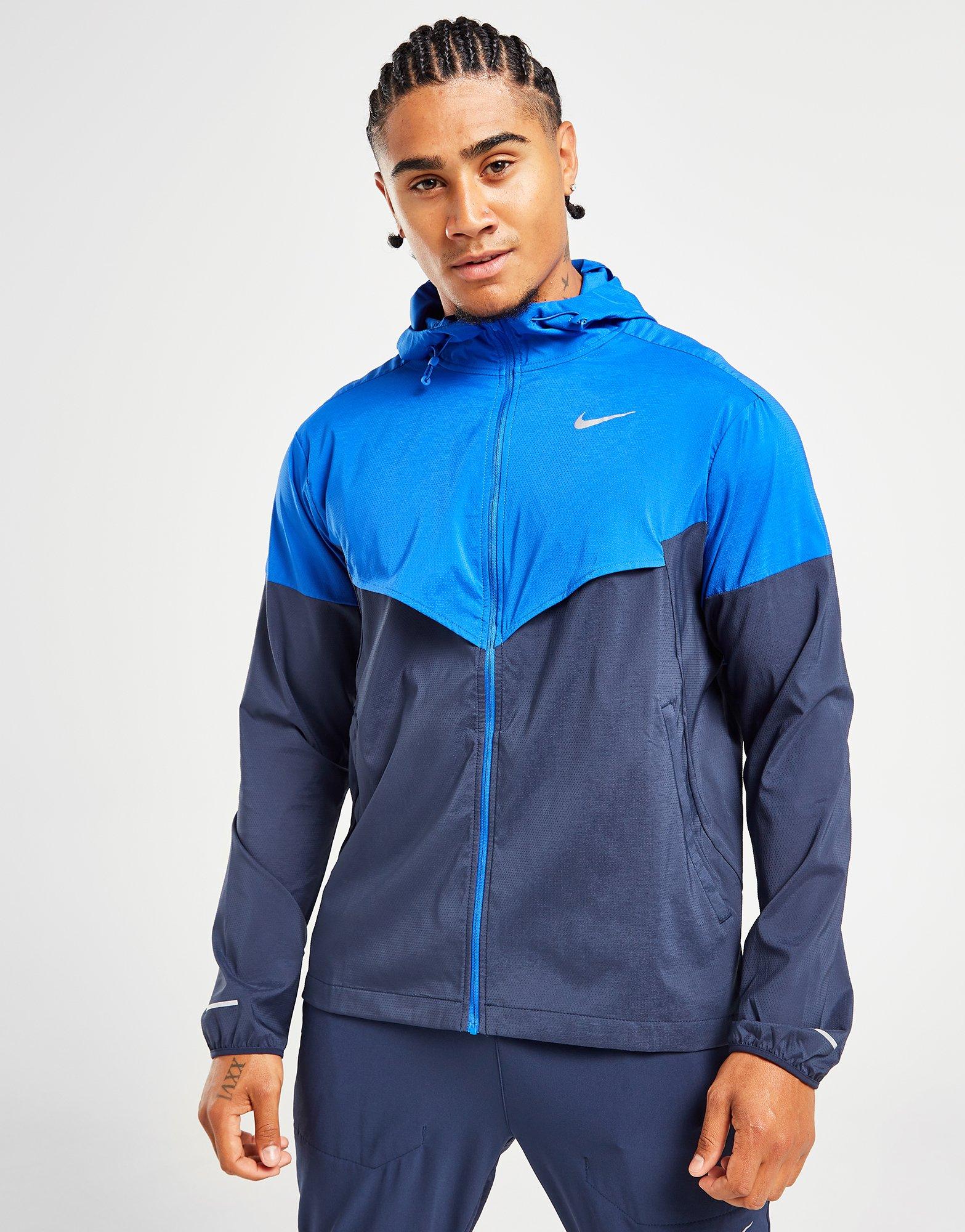 Blue Nike Packable Windrunner Jacket