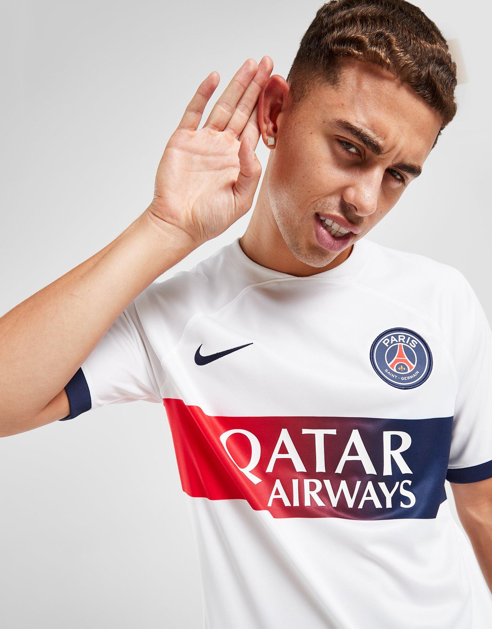 Nike 2021 - 22 PSG Paris Saint German Youth Away Jersey -White/Pink YL 