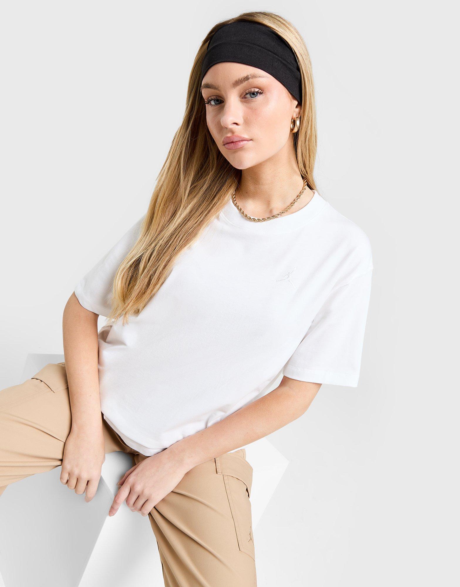 Essentials - Camiseta de manga corta y cuello cuadrado para mujer