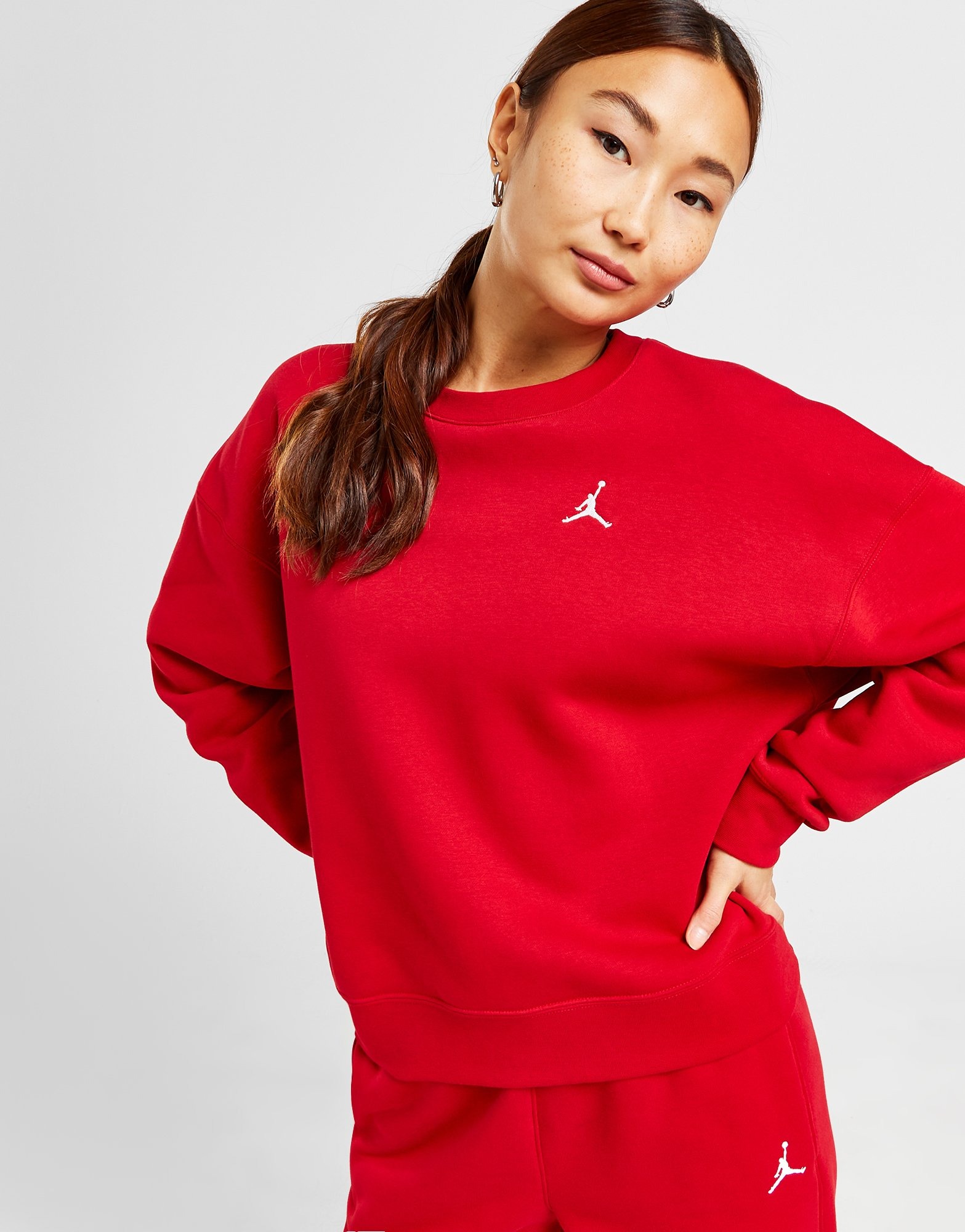 Red Jordan Brooklyn Crew Sweatshirt | JD Sports Global
