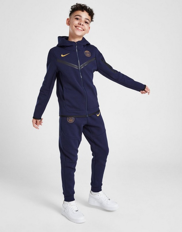 Paris Saint-Germain Nike Tech Fleece Full Zip - Navy - Kids
