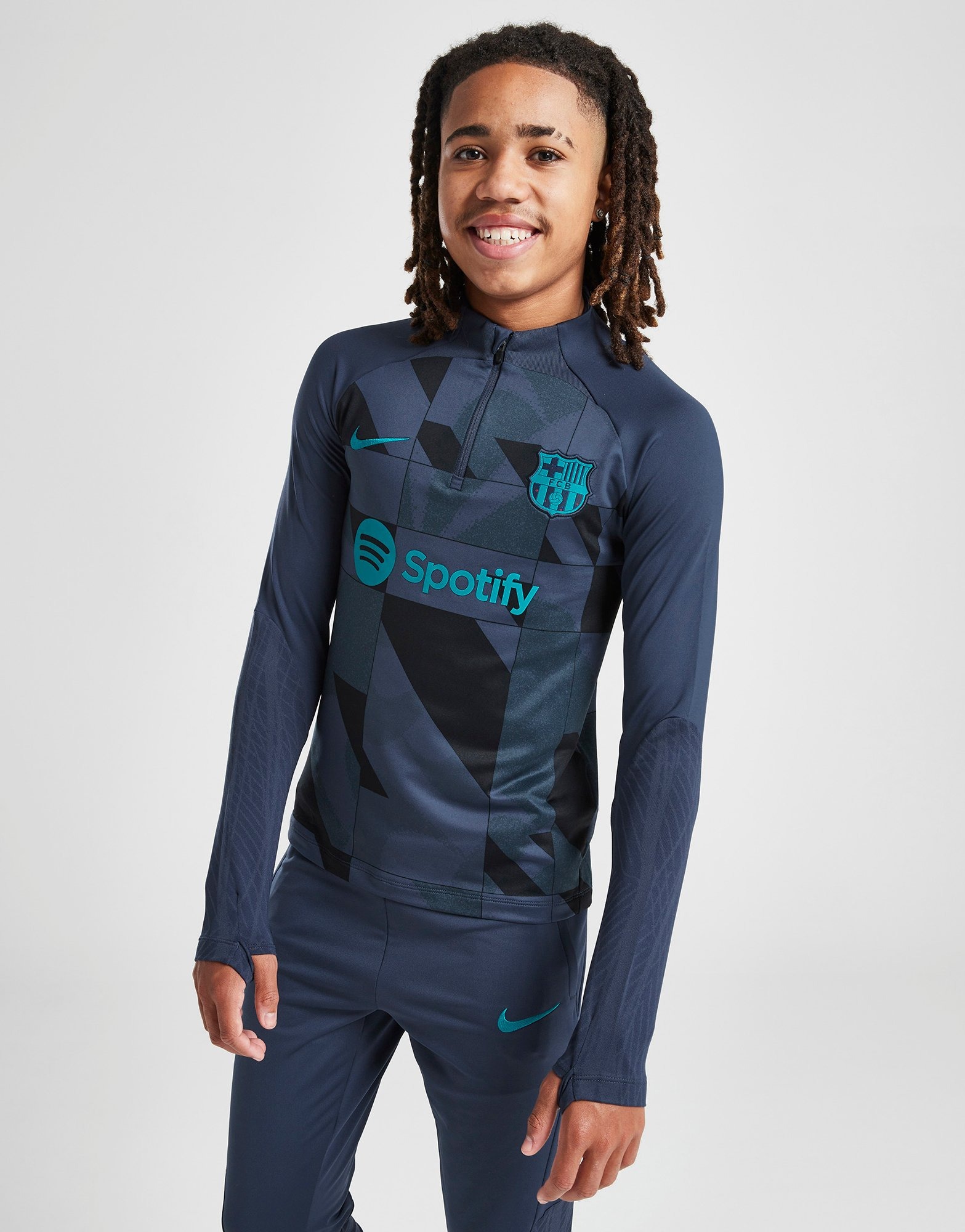 Blue Nike FC Barcelona Strike Drill Top Junior JD Sports Global