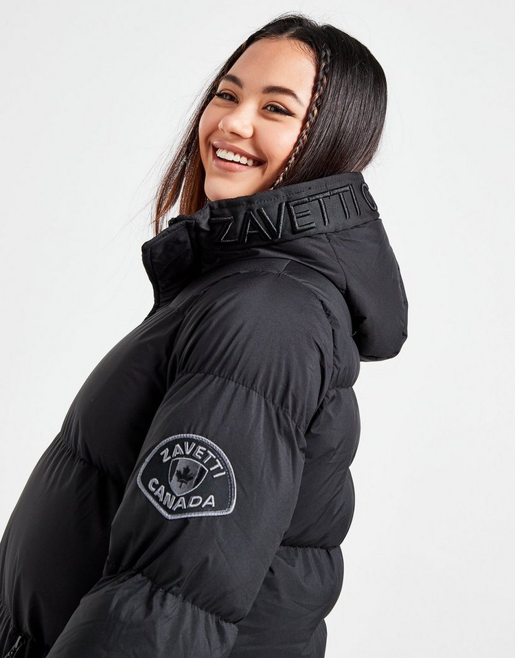 Black Zavetti Canada Alora Longline Jacket | JD Sports UK