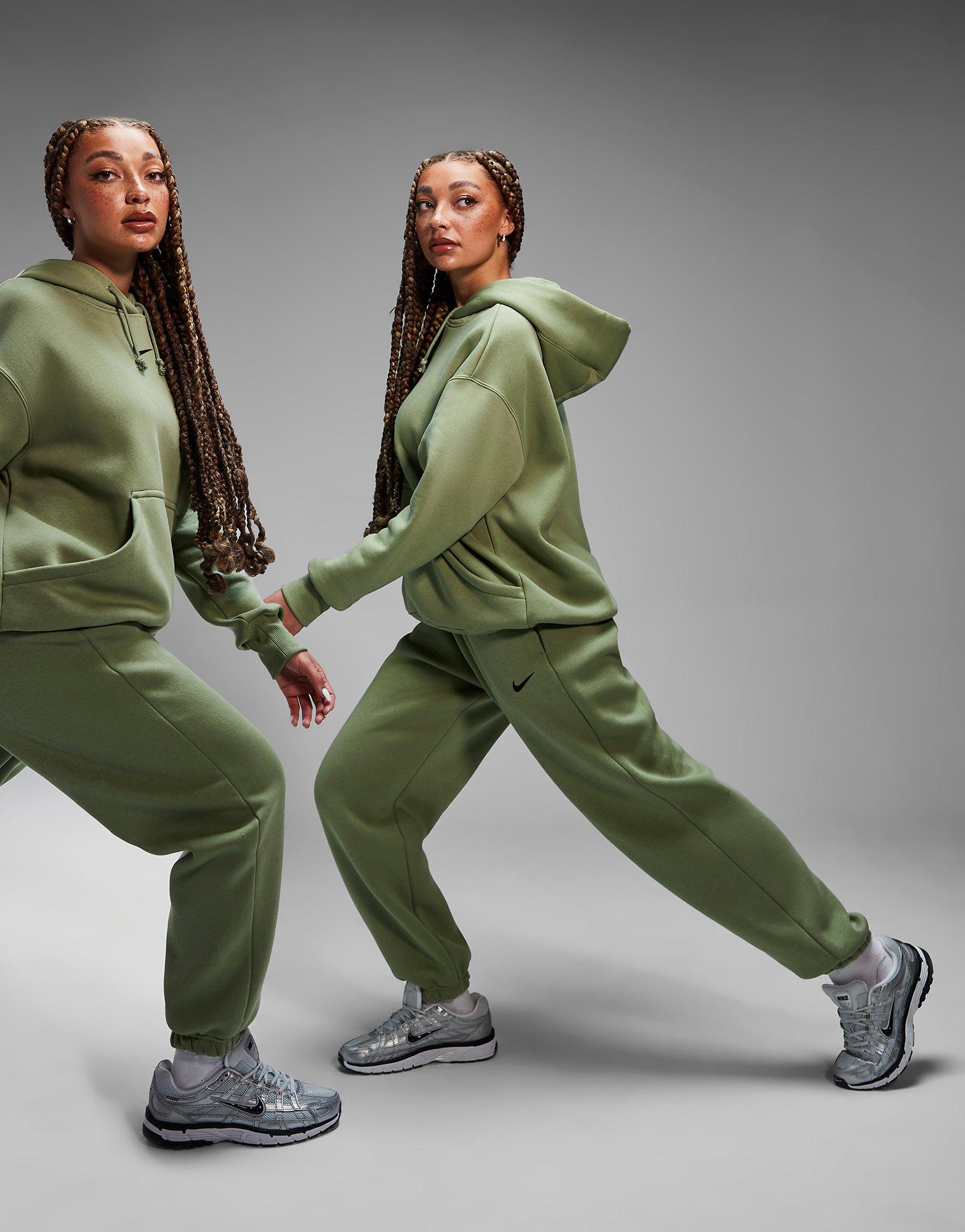 Nike green tracksuit womens sale