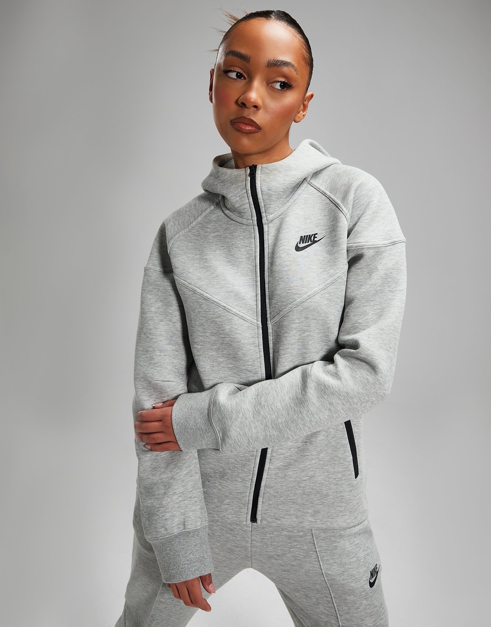 Grey Nike Tech Fleece Hoodie | JD Sports UK 