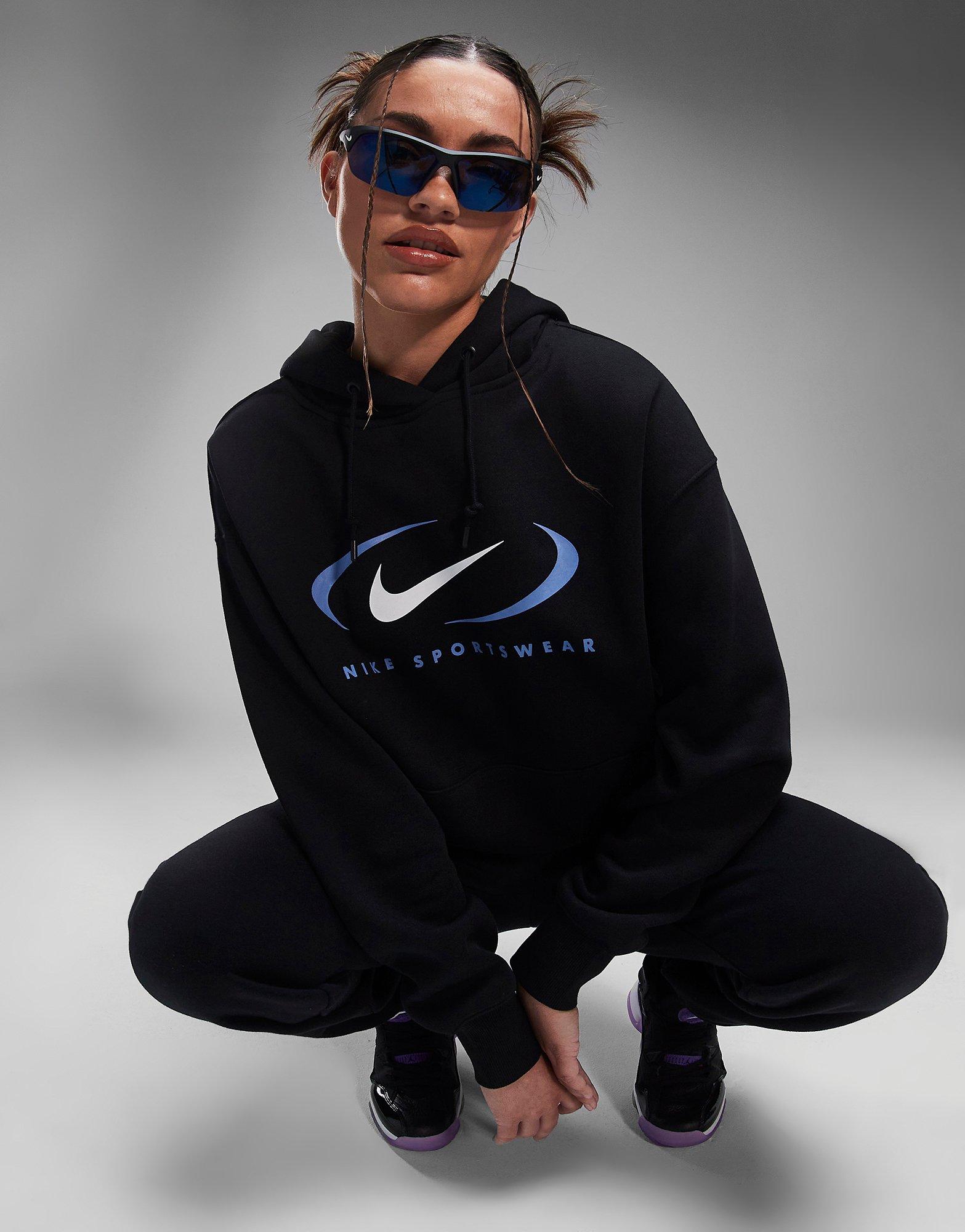 Nike sportswear swoosh hoodie black new arrivals