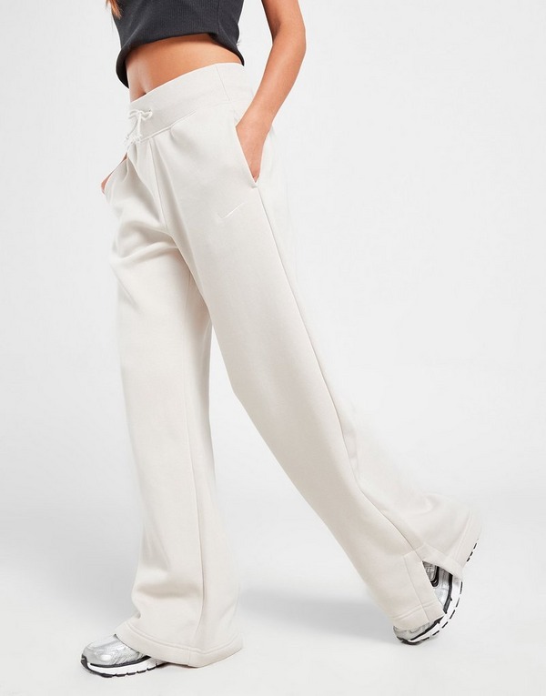 NIKE Sportswear Phoenix Womens Wide Leg Fleece Sweatpants - LIGHT GRAY