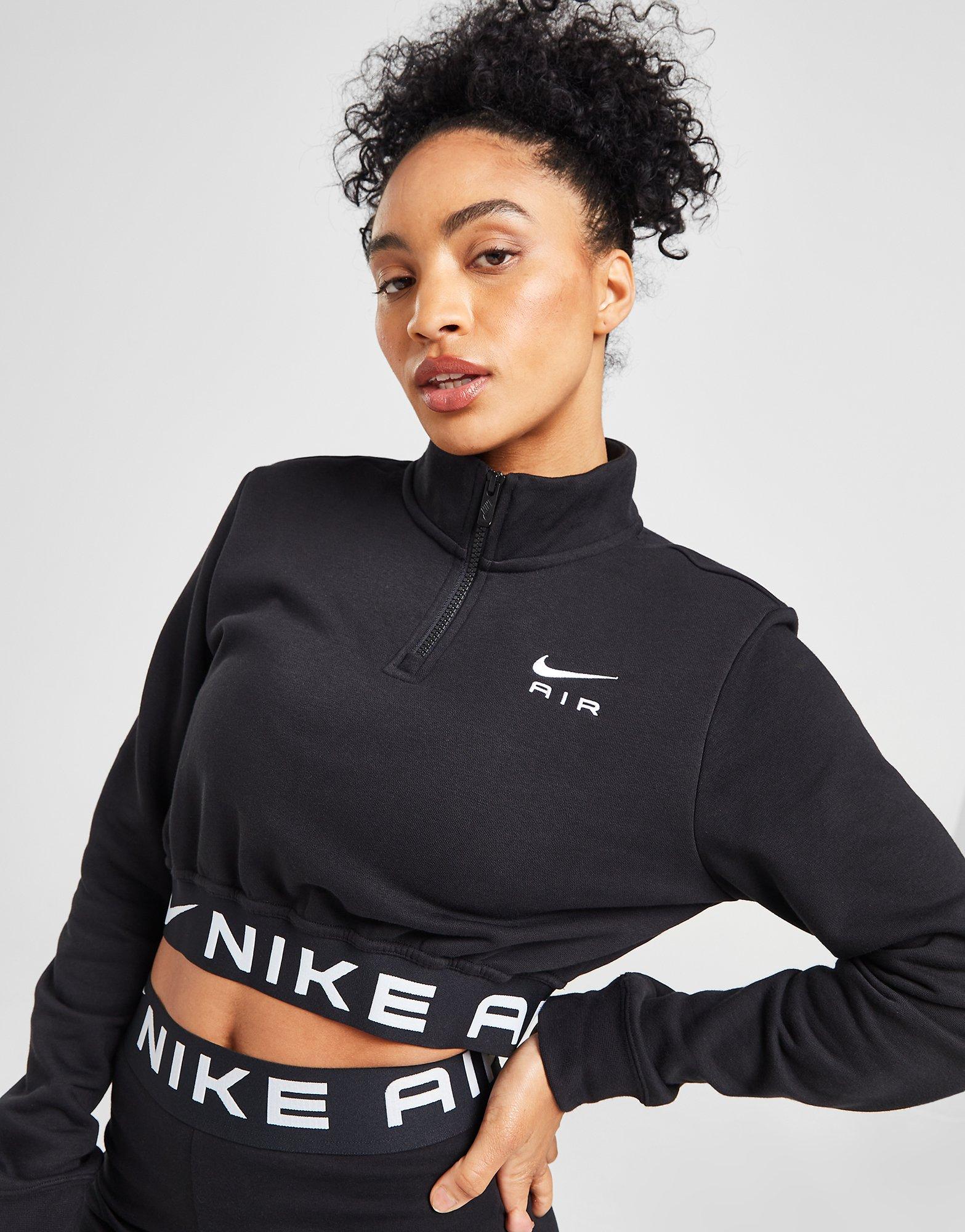 Nike air half zip crop top hot sale