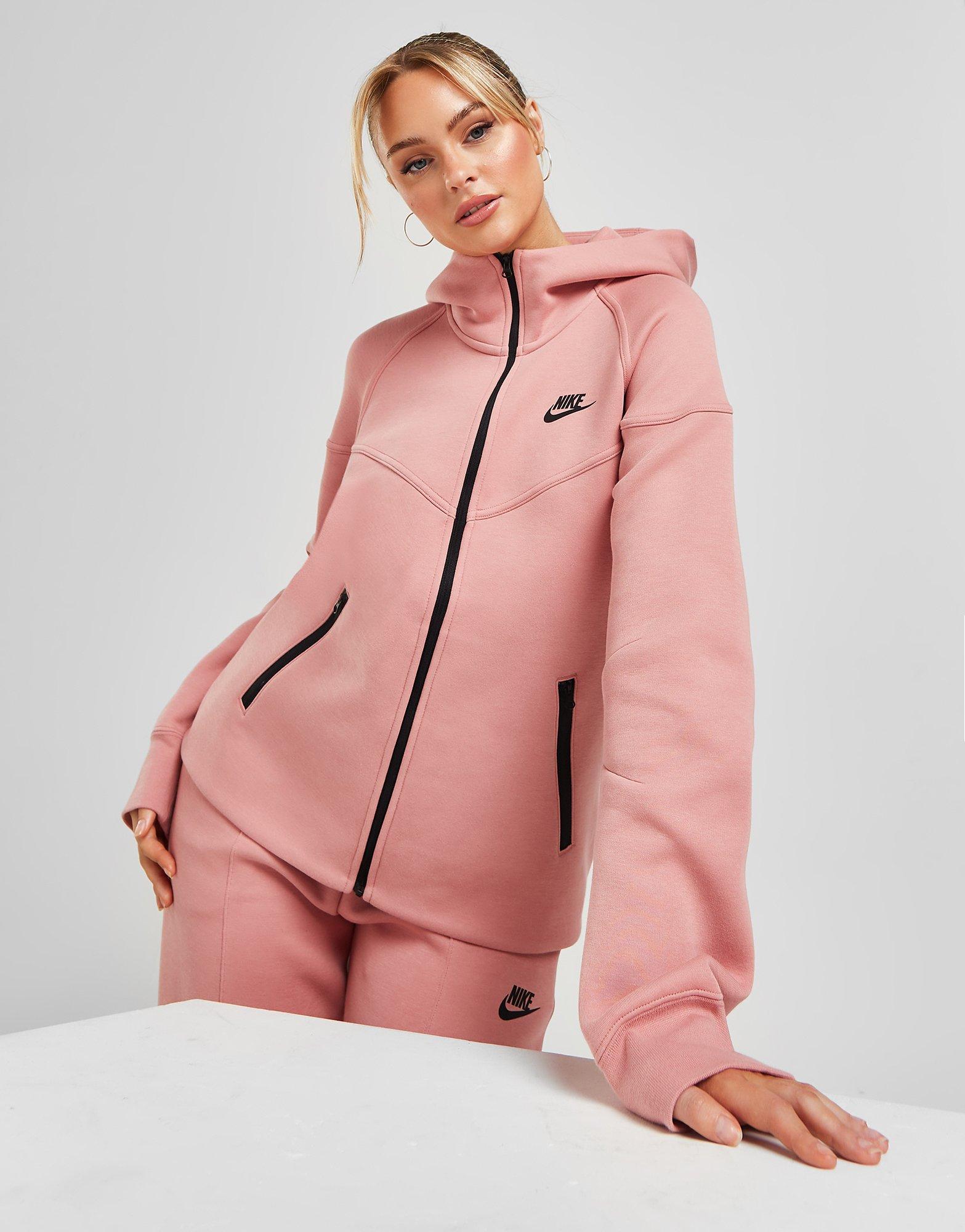 Pink nike hot sale tech hoodie