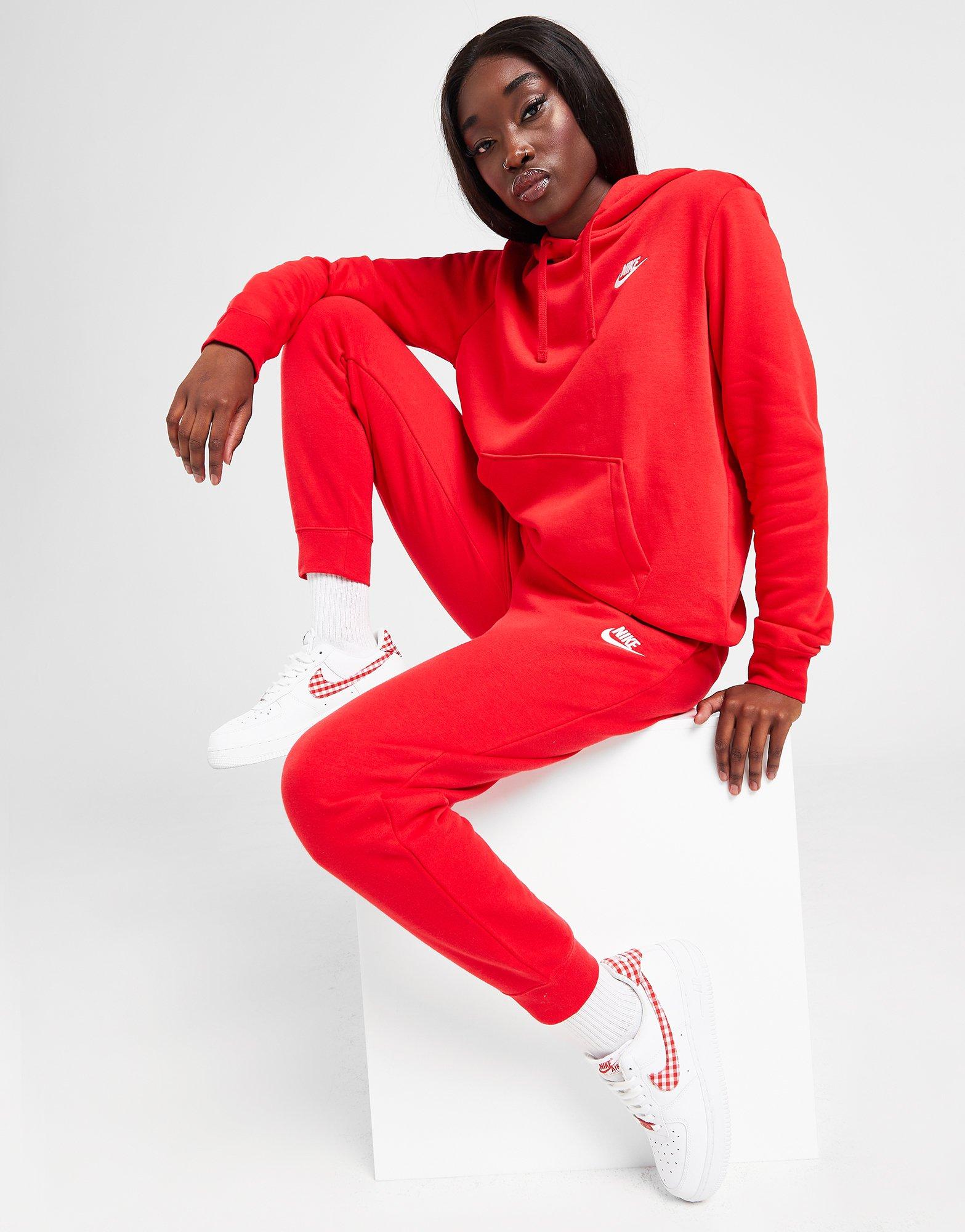 Nike sportswear club fleece 2024 red