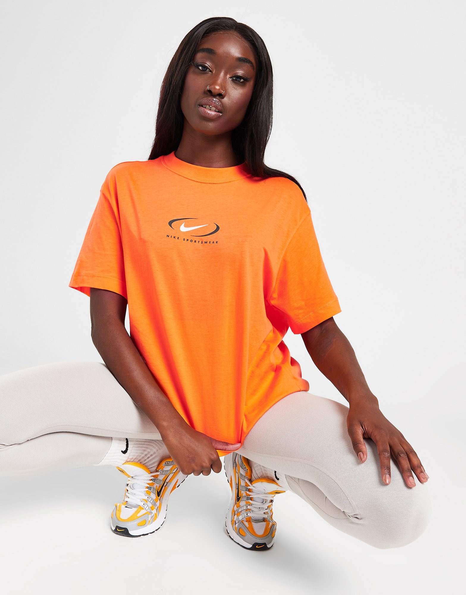 Orange Nike Sportswear Swoosh ShortSleeve TShirt JD Sports Global