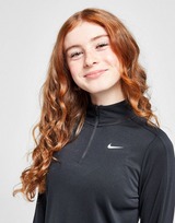 Nike Top met halflange rits en lange mouwen voor meisjes Dri-FIT