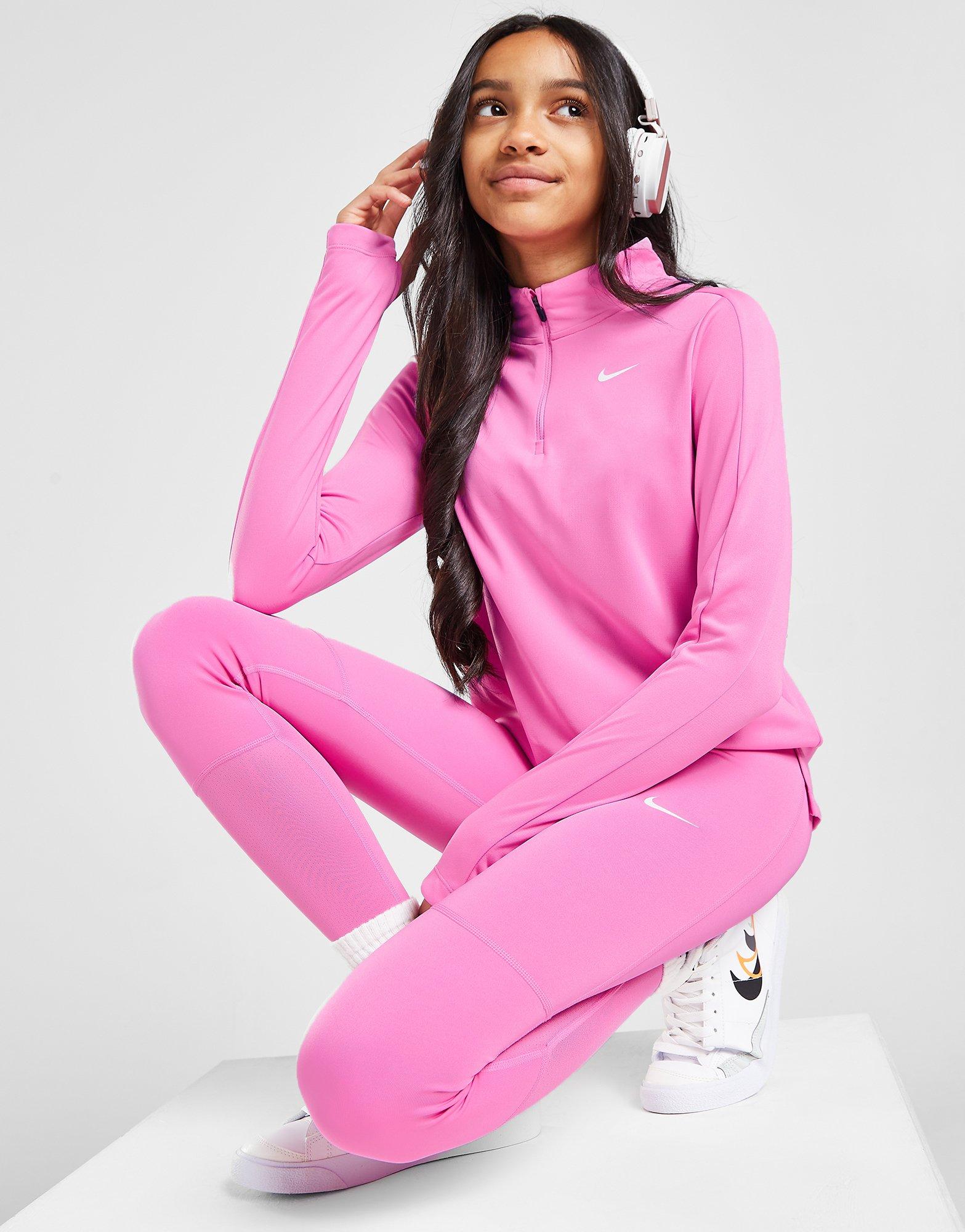  Nike Tight Dri-Fit™ Cotton Capri Blackened Heather/Sky Pink/Sky  Pink : Clothing, Shoes & Jewelry