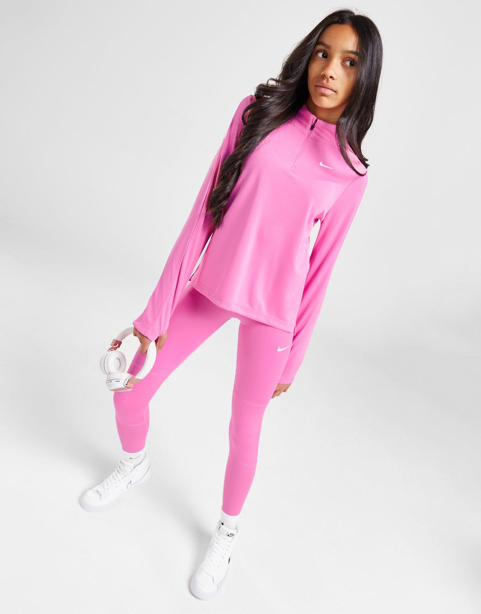 Josie Pink Missy Sport Colour Block Zip Through Long Sleeve Gym Top