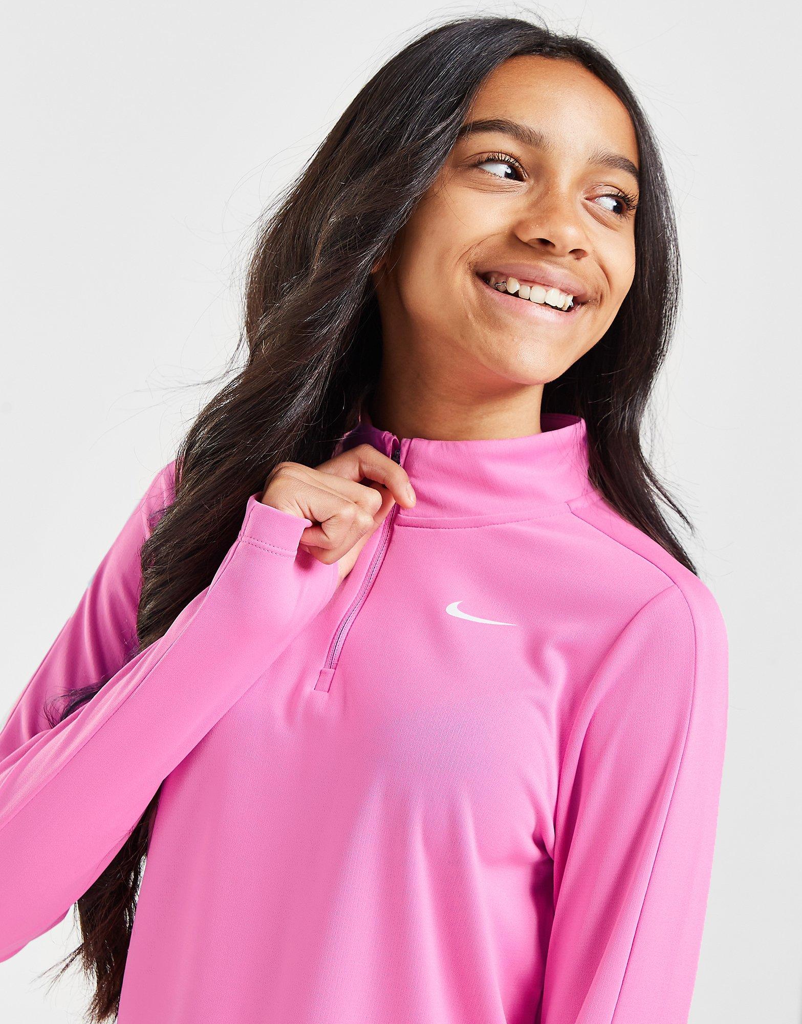 Josie Pink Missy Sport Colour Block Zip Through Long Sleeve Gym Top