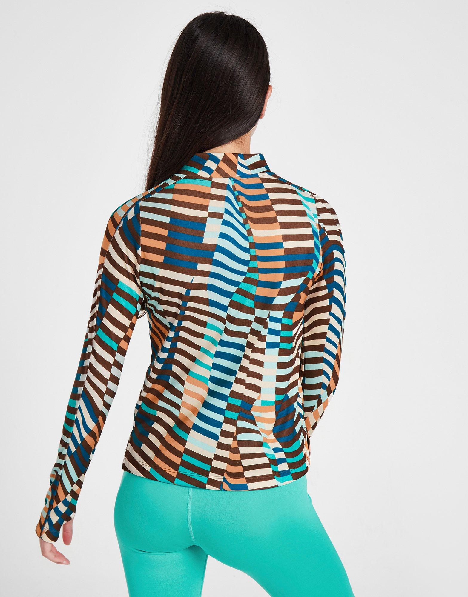 Nike Girls' All Over Print 1/2 Zip Top