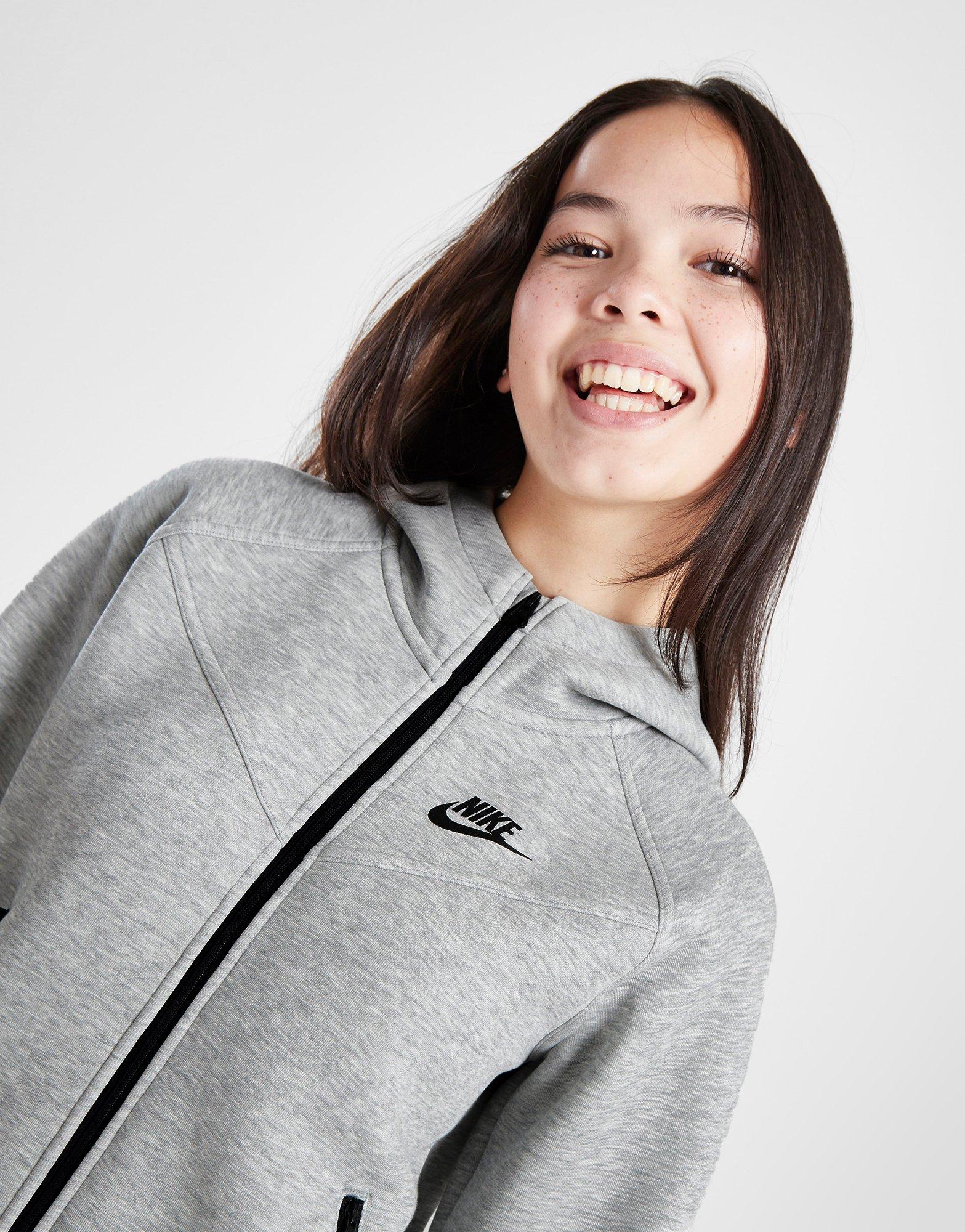 Grey Nike Tech Fleece Full Zip Hoodie Children - JD Sports Global