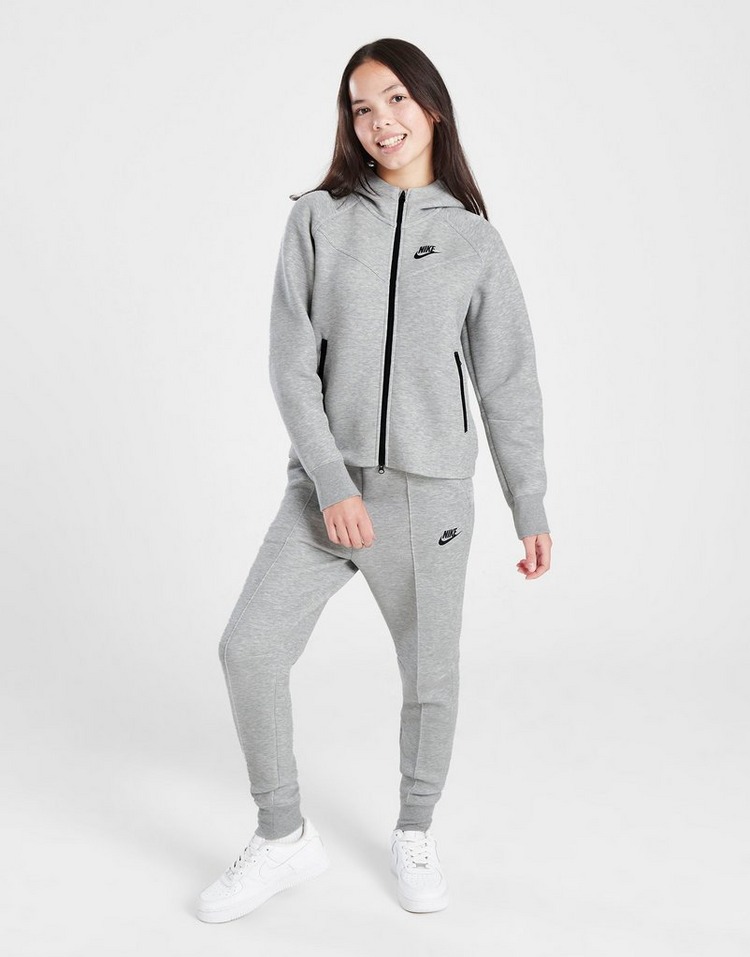 Grey Nike Girls' Tech Fleece Full Zip Hoodie Junior | JD Sports UK