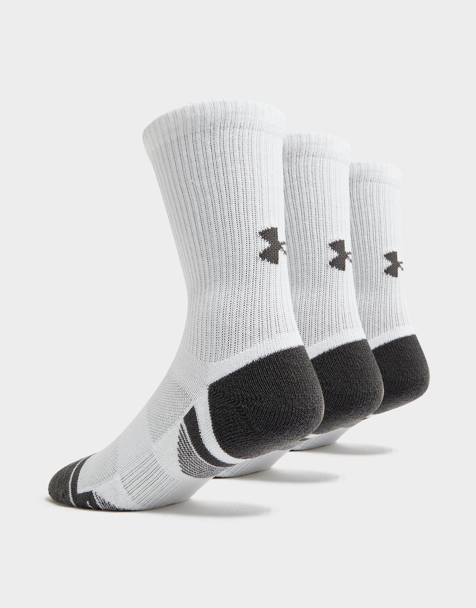 Under Armour HEATGEAR CREW 3 PACK - Calcetines de deporte - white