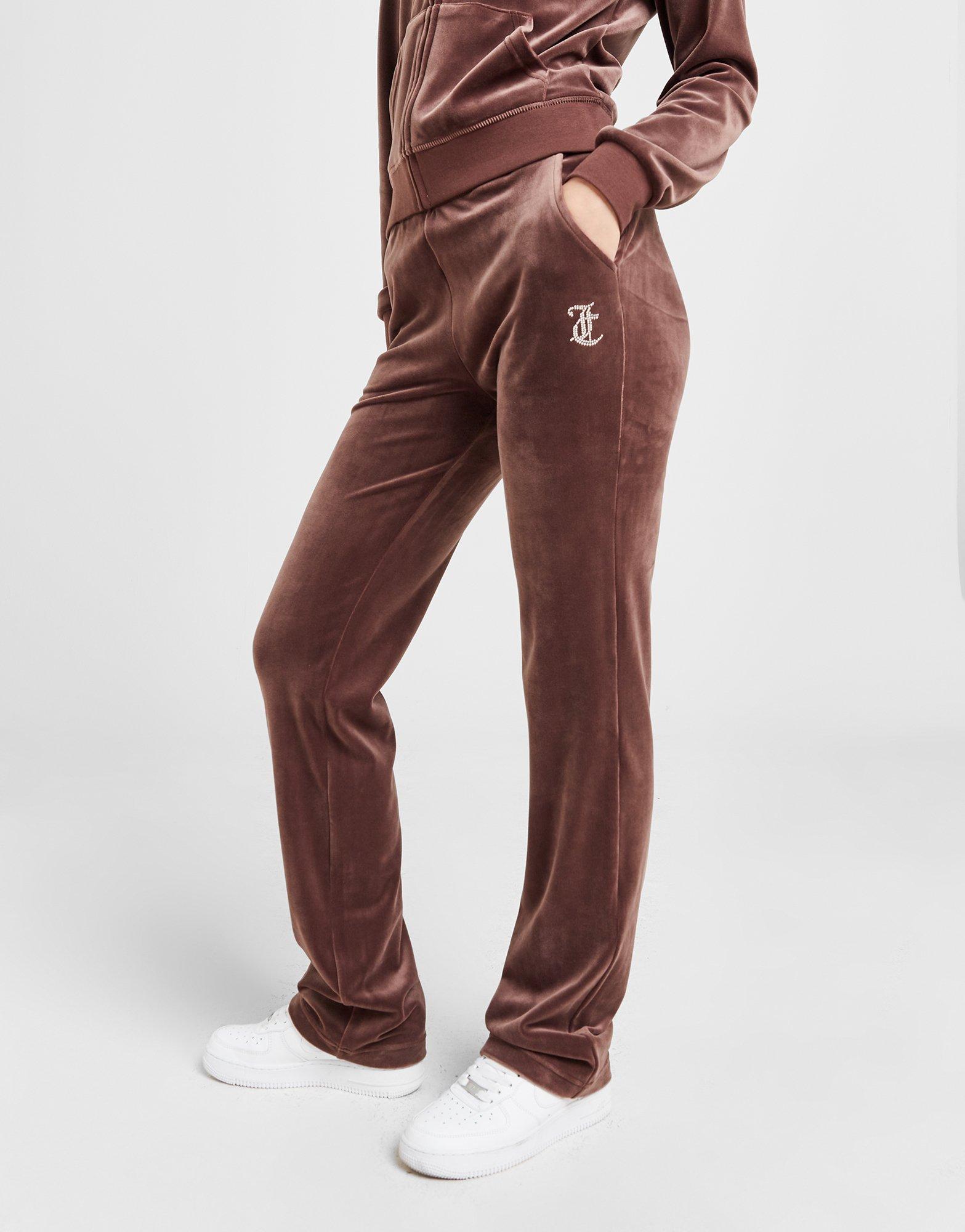 Purple JUICY COUTURE Diamante Velour Track Pants - JD Sports Global