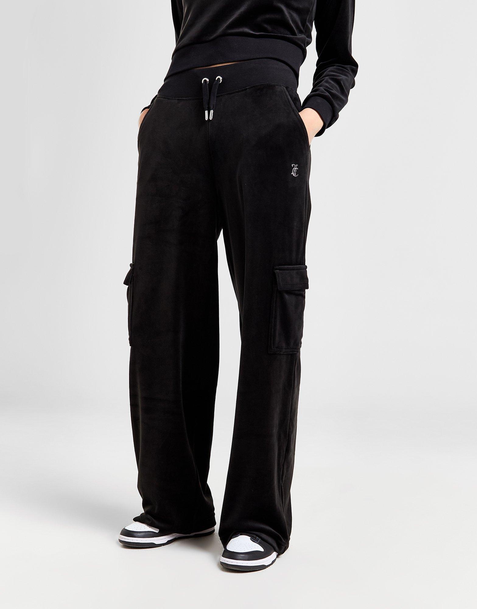 Black JUICY COUTURE Diamante Velour Joggers - JD Sports Global