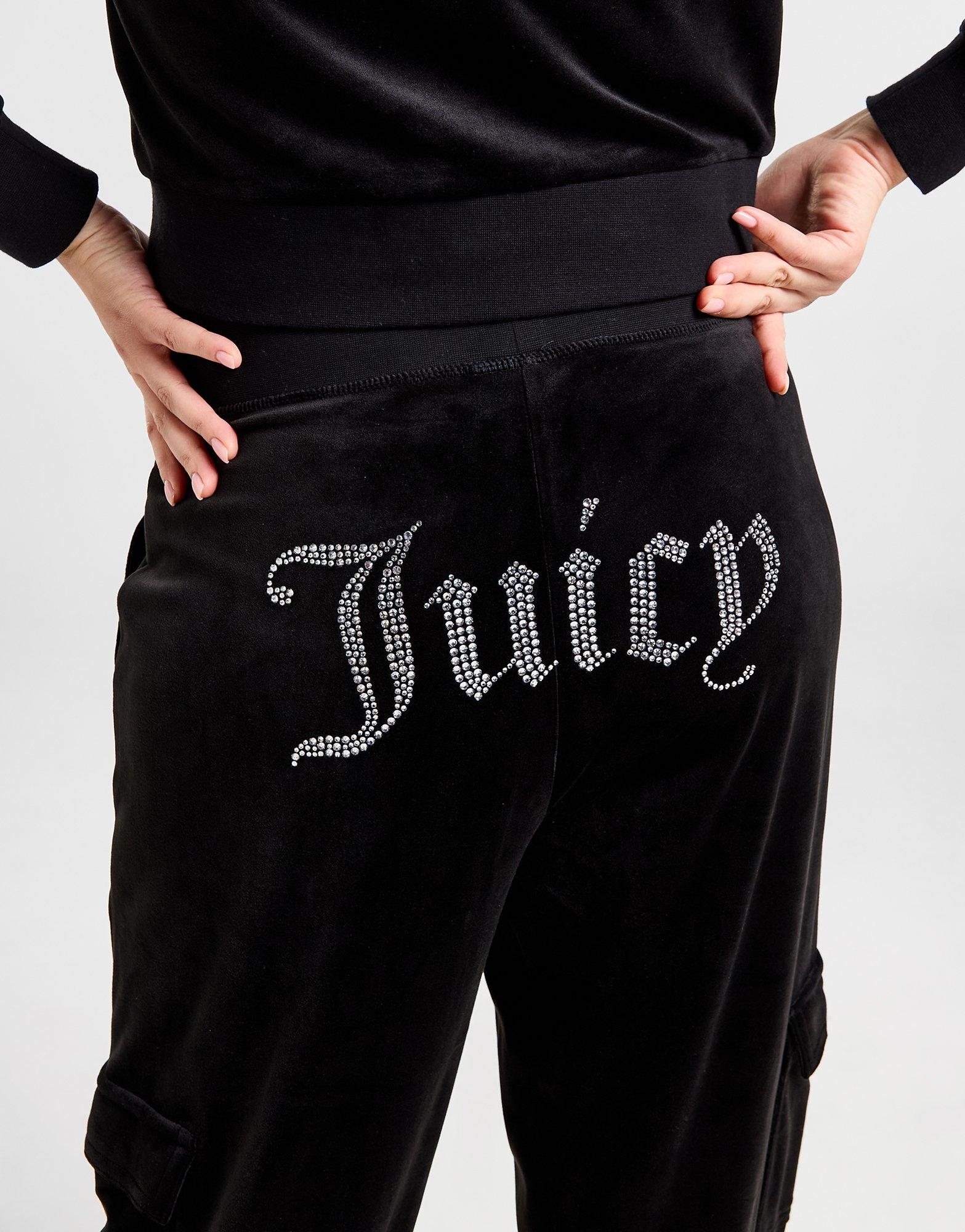Juicy Couture Diamante Velour Cargo Track Pants