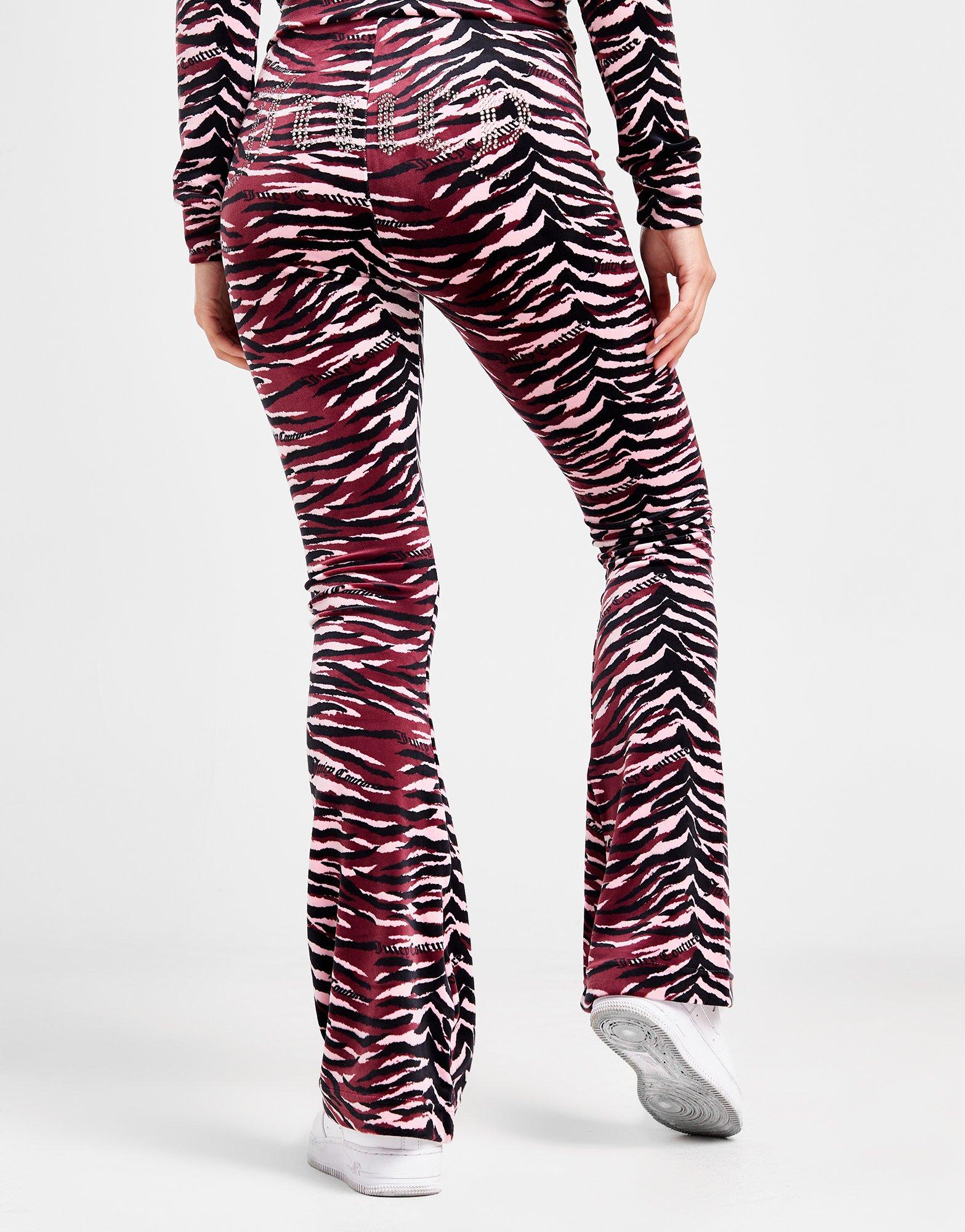 Juicy Couture Diamante Velour Animal Track Pants