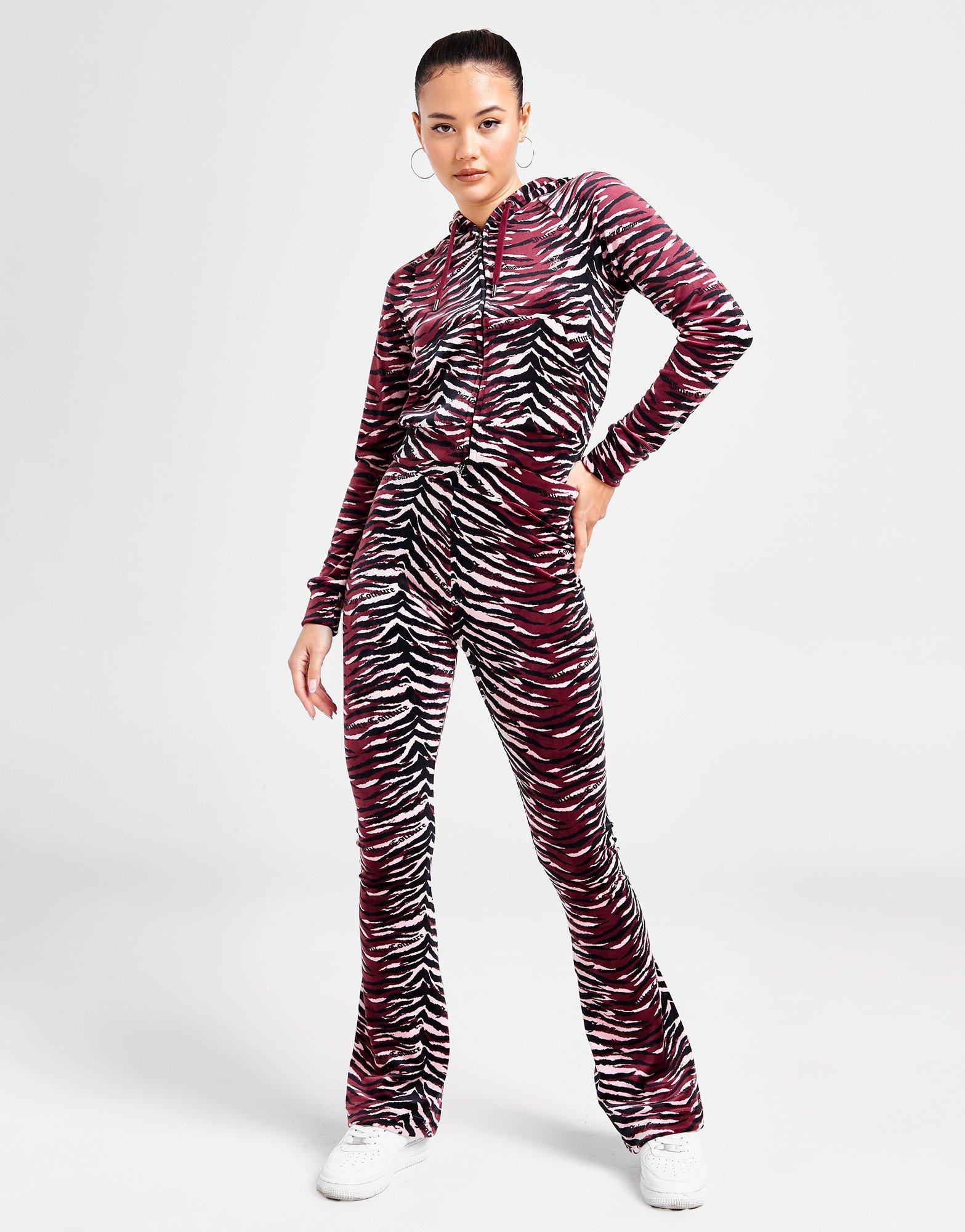 Juicy Couture Diamante Velour Animal Track Pants