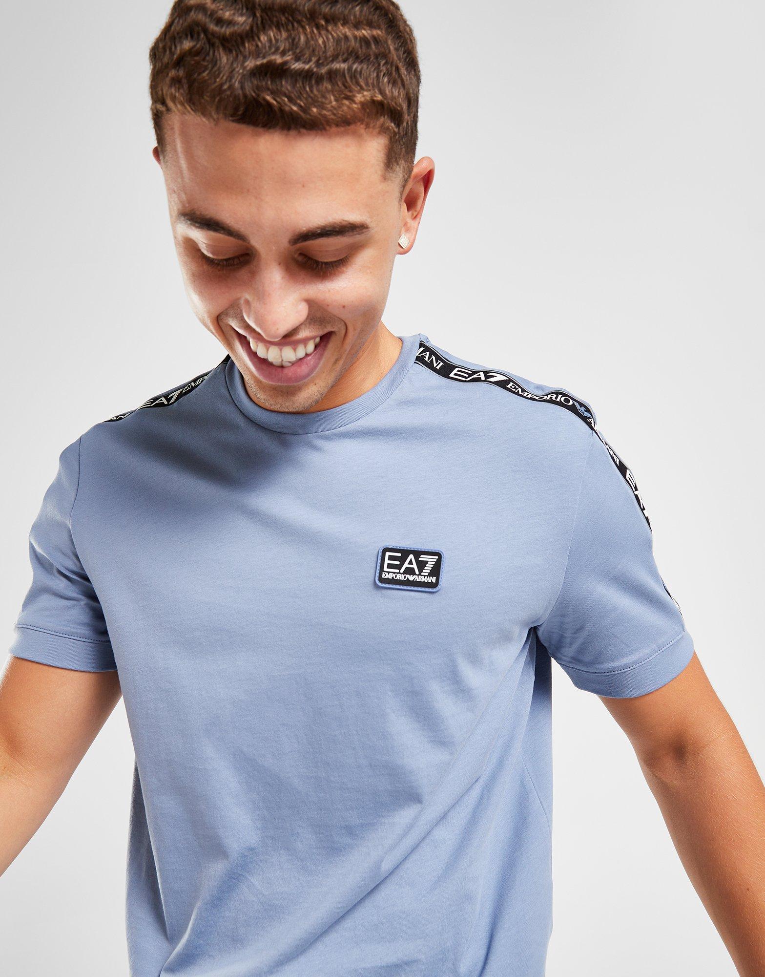 Blue Emporio Armani EA7 Tape Badge T-Shirt - JD Sports Global