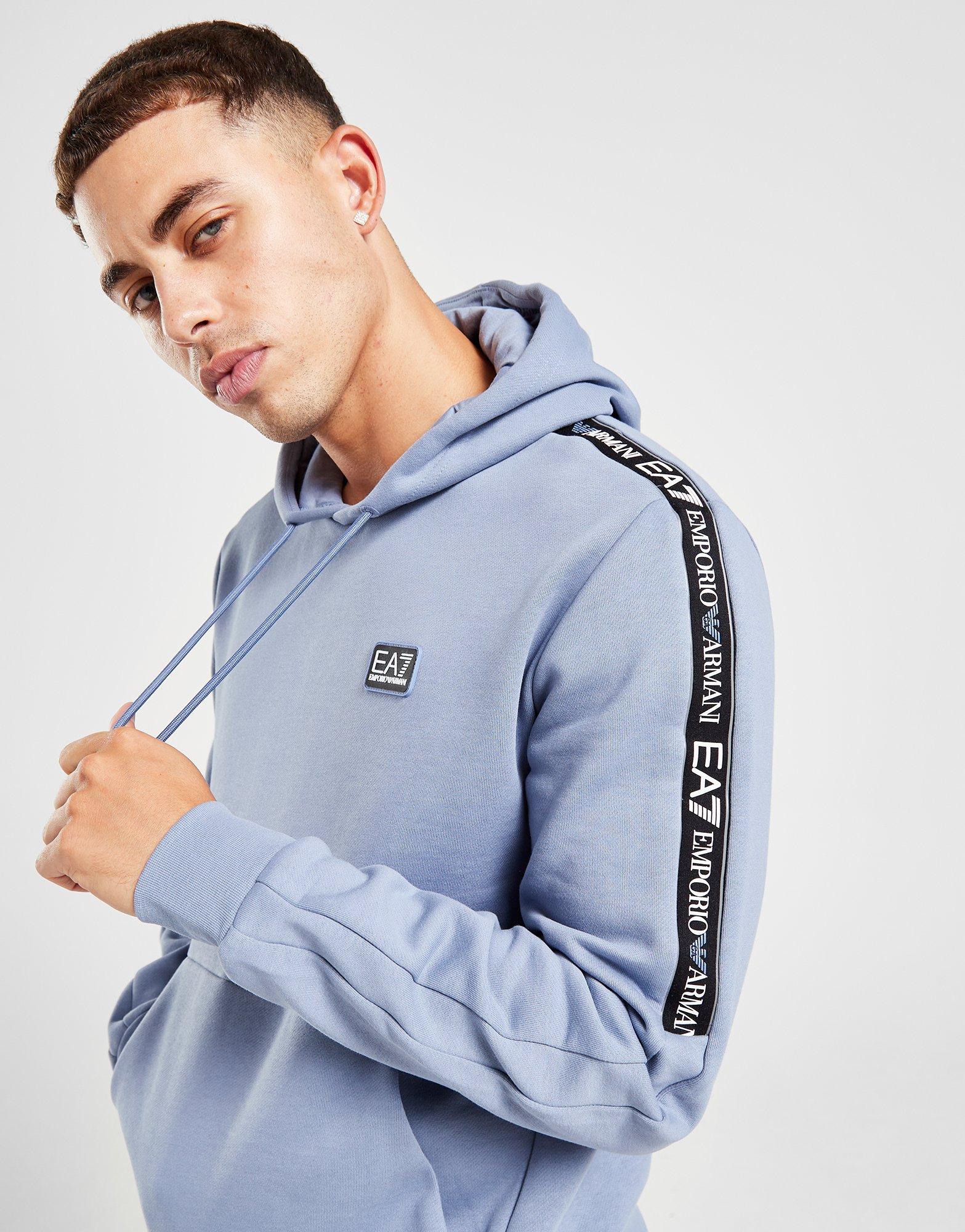 oprindelse Adskillelse kål Blue Emporio Armani EA7 Tape Overhead Hoodie | JD Sports Global