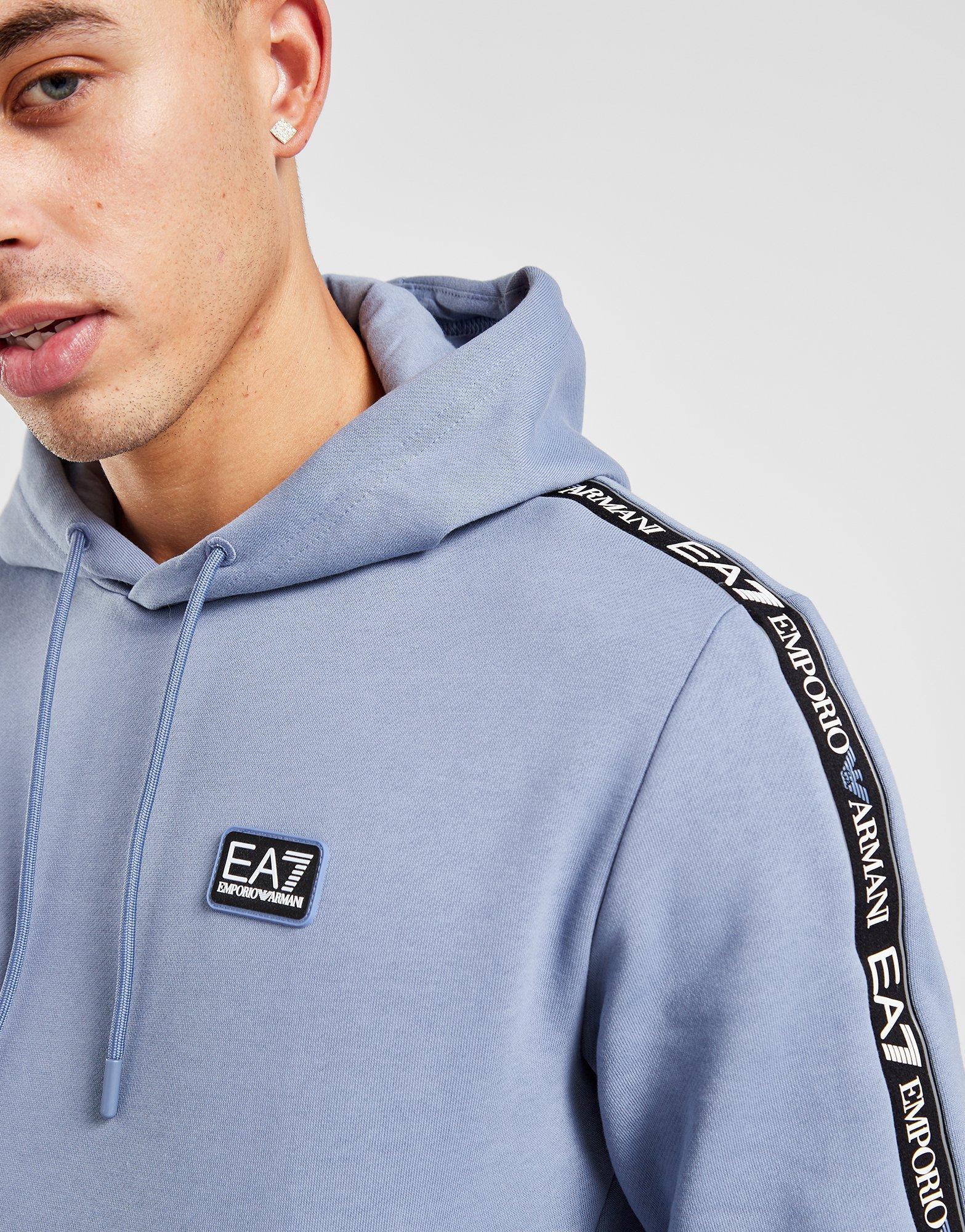 oprindelse Adskillelse kål Blue Emporio Armani EA7 Tape Overhead Hoodie | JD Sports Global