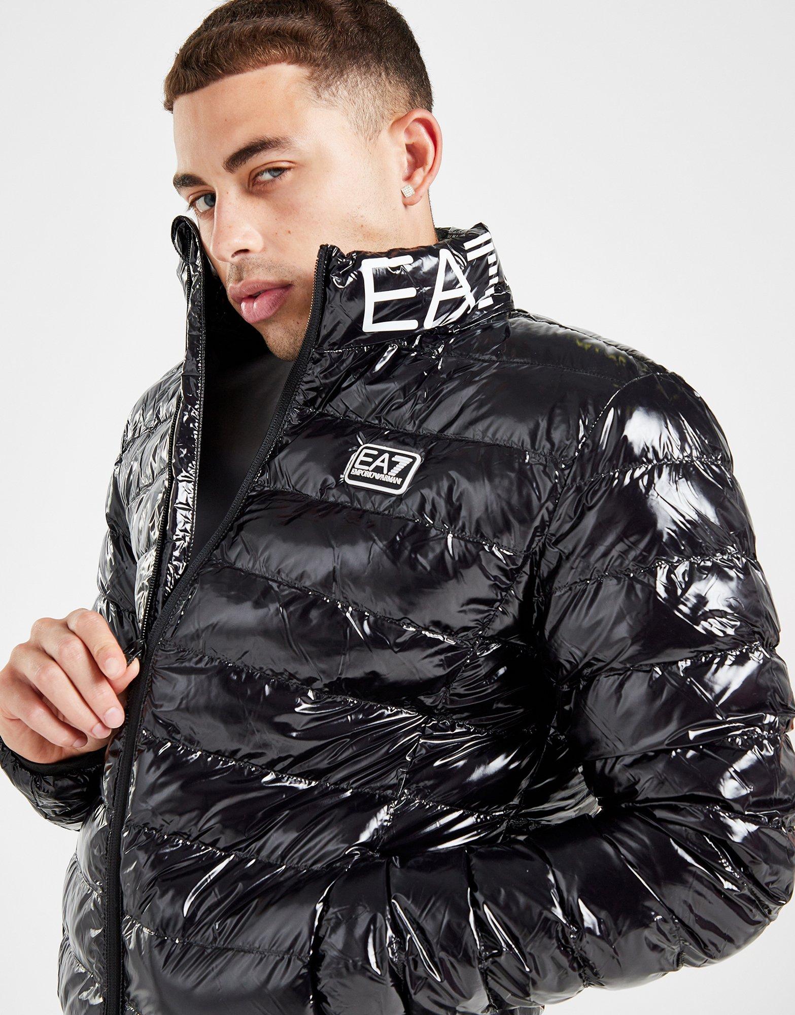 MEN'S EMPORIO ARMANI EA7 SHINY PUFFER BOMBER JACKET