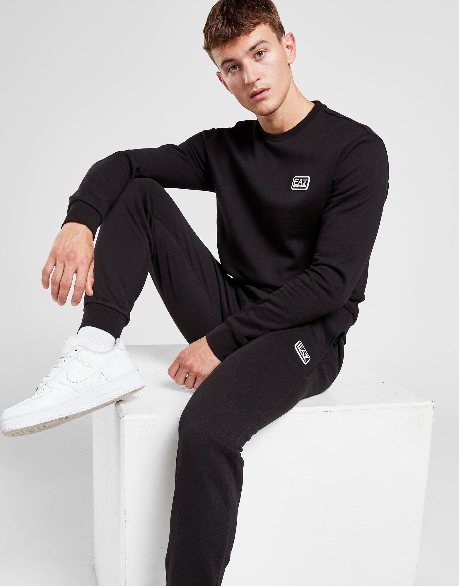 Emporio armani black on sale tracksuit