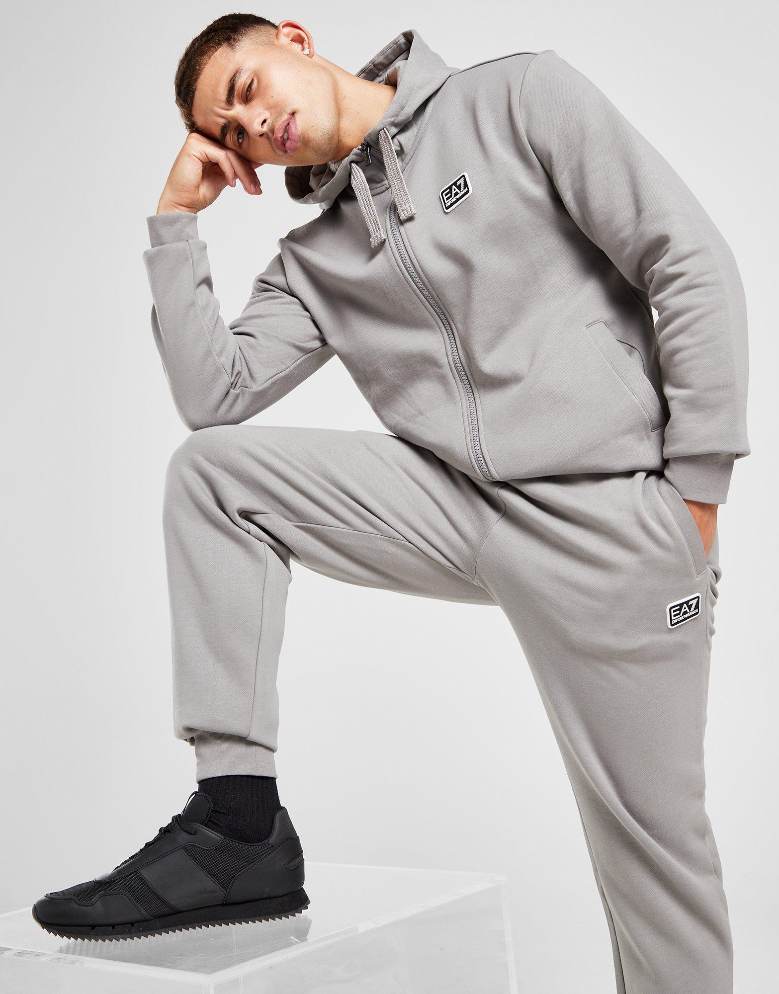 Grey Emporio Armani EA7 Badge Full Zip Tracksuit JD Sports