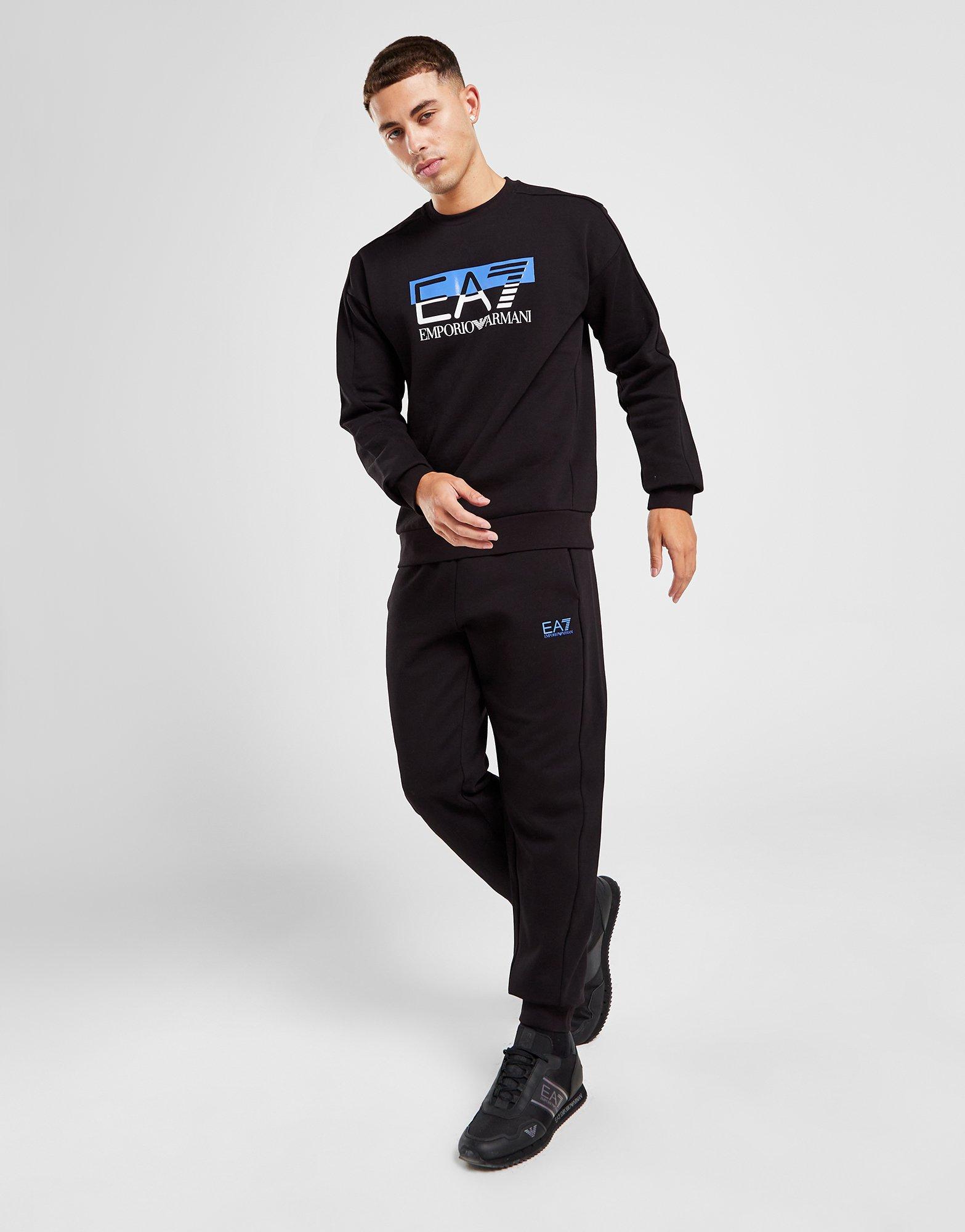 Black Emporio Armani EA7 Overhead Reflective Tape Tracksuit - JD Sports  Global