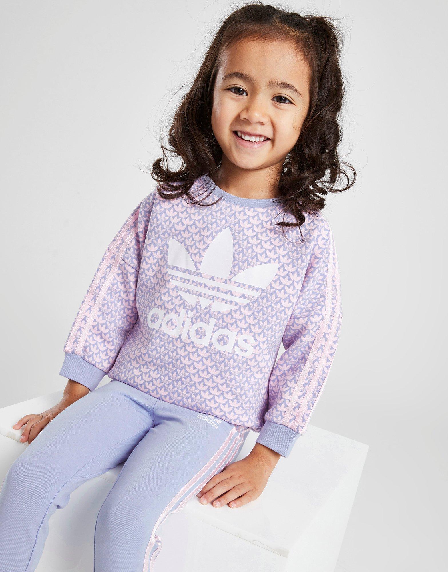 adidas Girls' Little Kids' Tie-Dye Crewneck Sweatshirt and Leggings Set -  ShopStyle