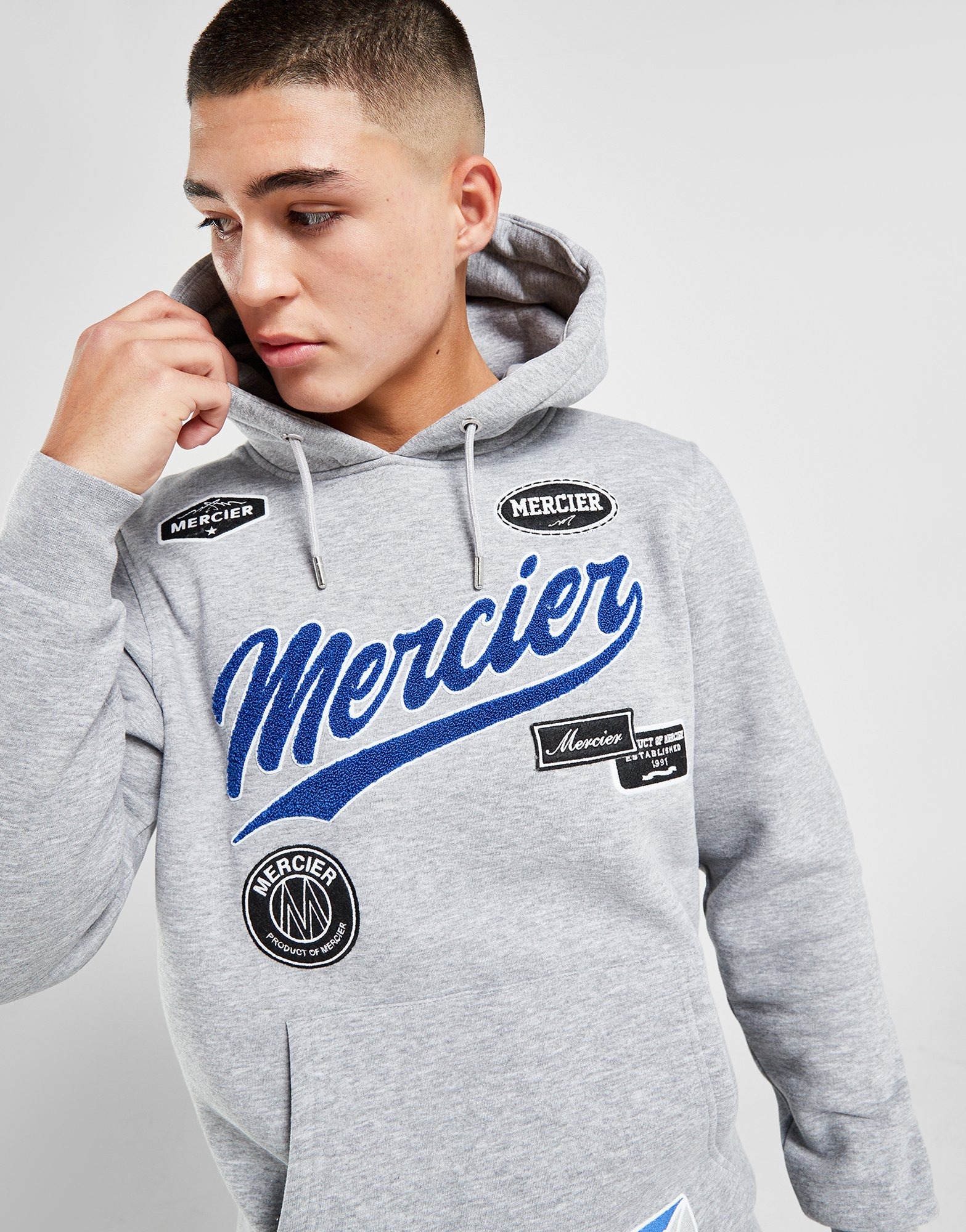 Grey MERCIER Team Hoodie | JD Sports Global