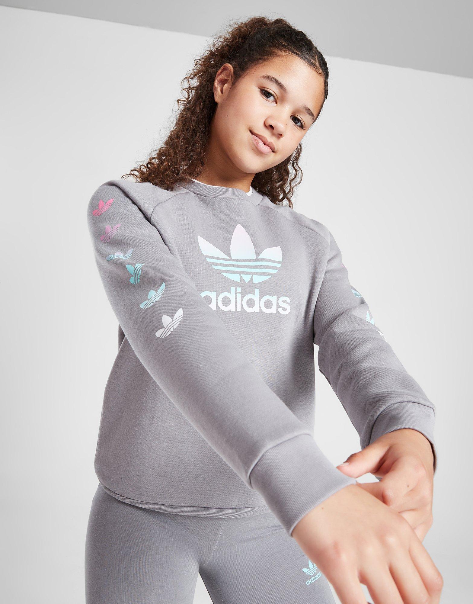 Adidas originals trefoil repeat crew sweatshirt junio new arrivals