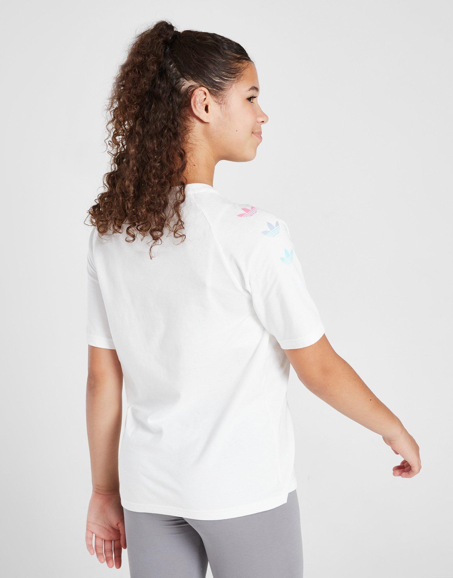 adidas Originals Girls' Repeat Fade Trefoil T-Shirt Junior
