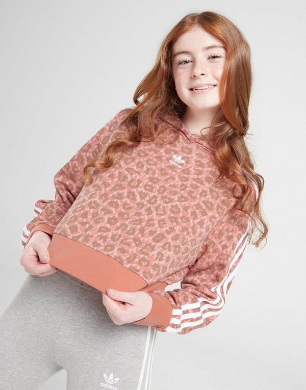 Sequel spontan forkæle Pink adidas Originals Girls' Leopard All Over Print Hoodie Junior | JD  Sports Global